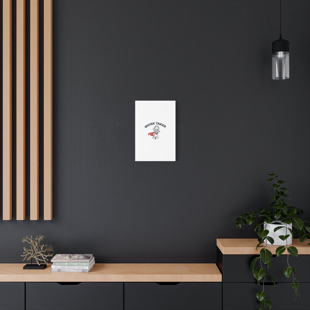 Whisk Taker Canvas, Stretched | Kitchen Pun Minimalism, cooking humor
