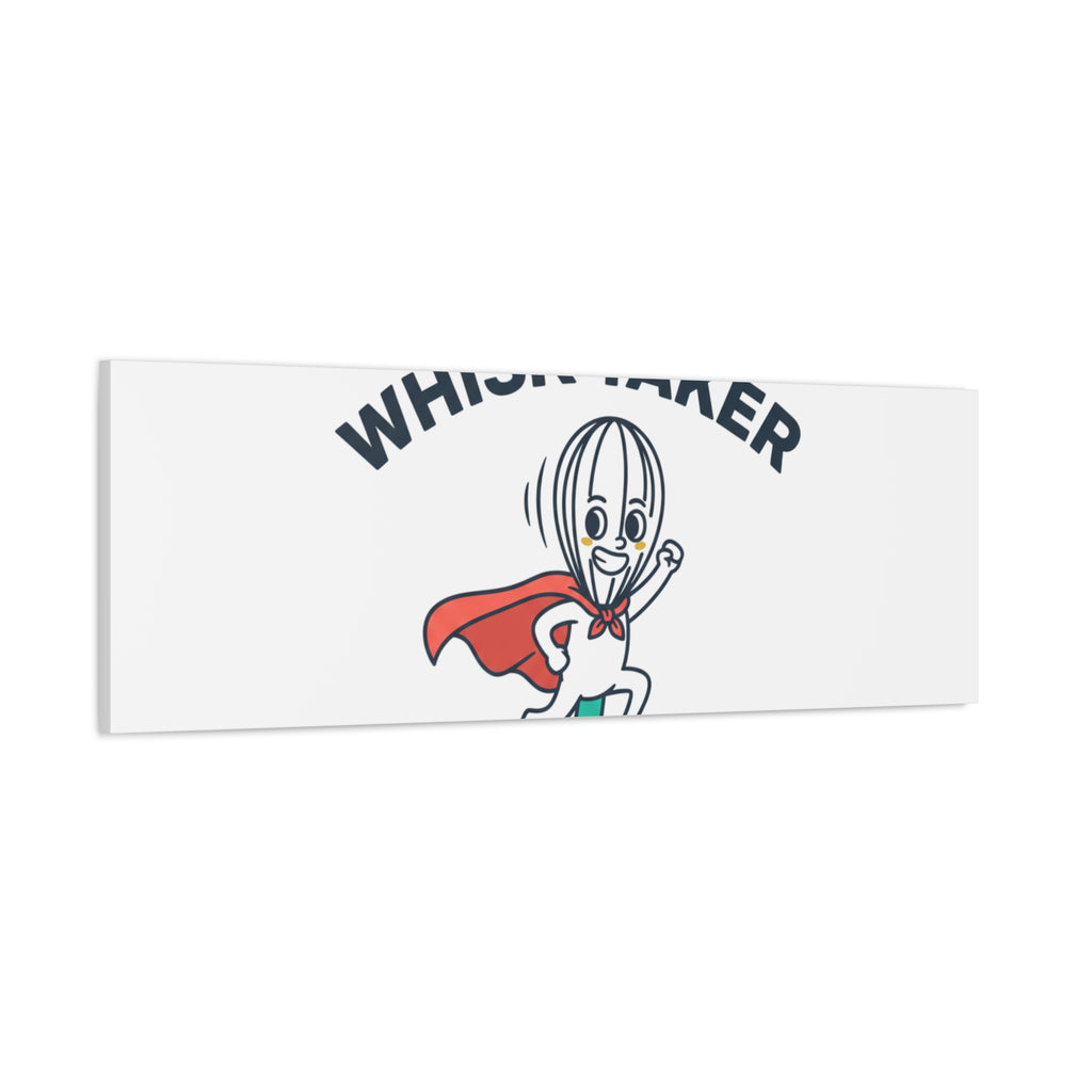 Whisk Taker Canvas, Stretched | Kitchen Pun Minimalism, cooking humor