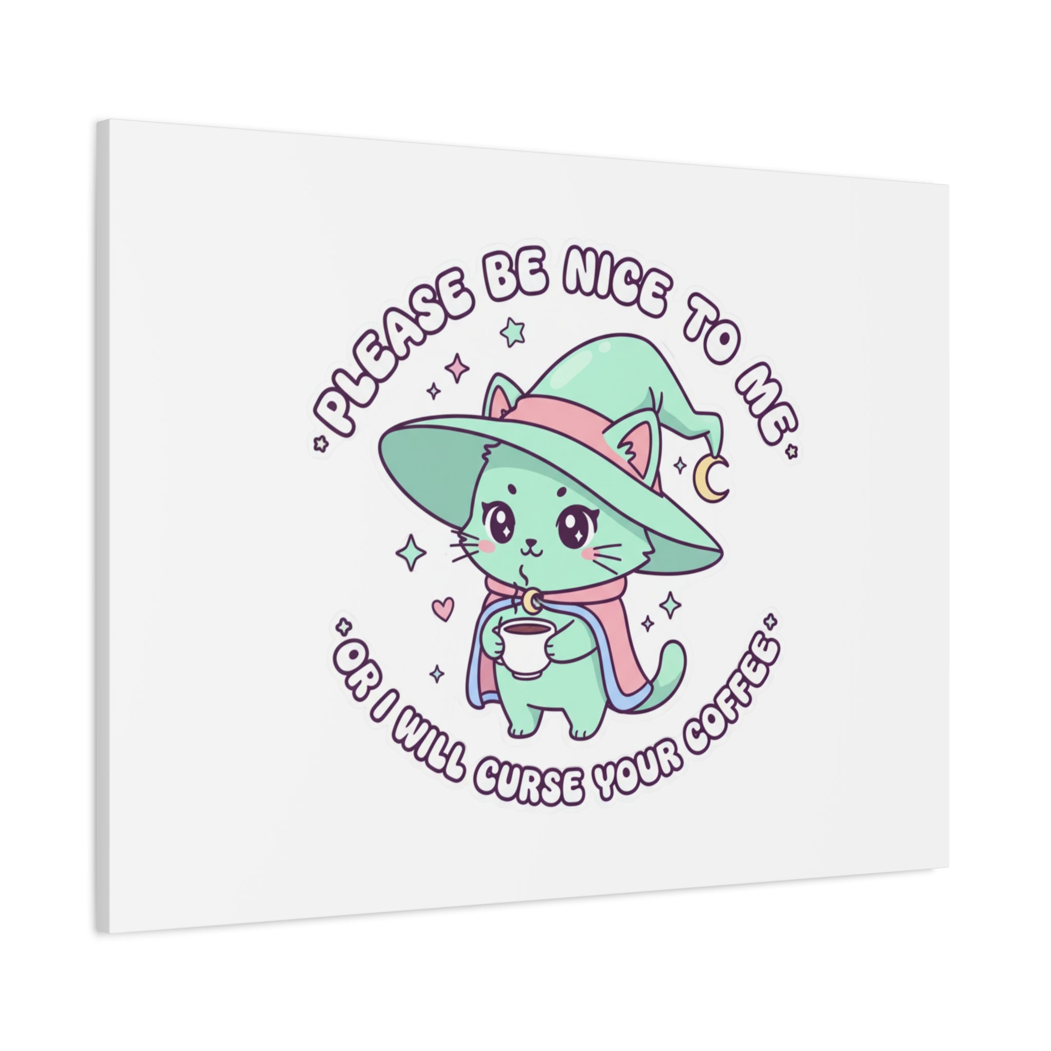 Please Be Nice To Me Canvas | Soft Threat kawaii menacing art