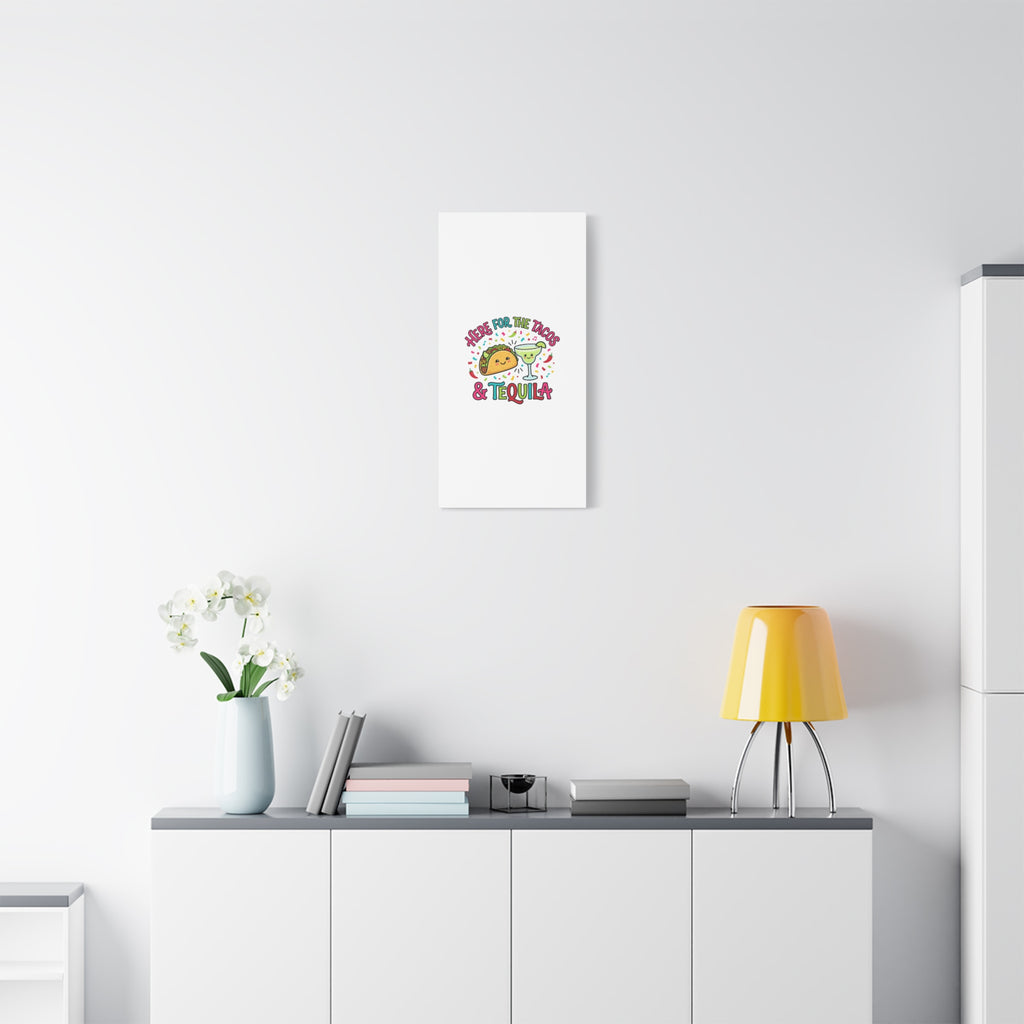 Here for the Tacos & Tequila Canvas | Cinco de Mayo fiesta decor