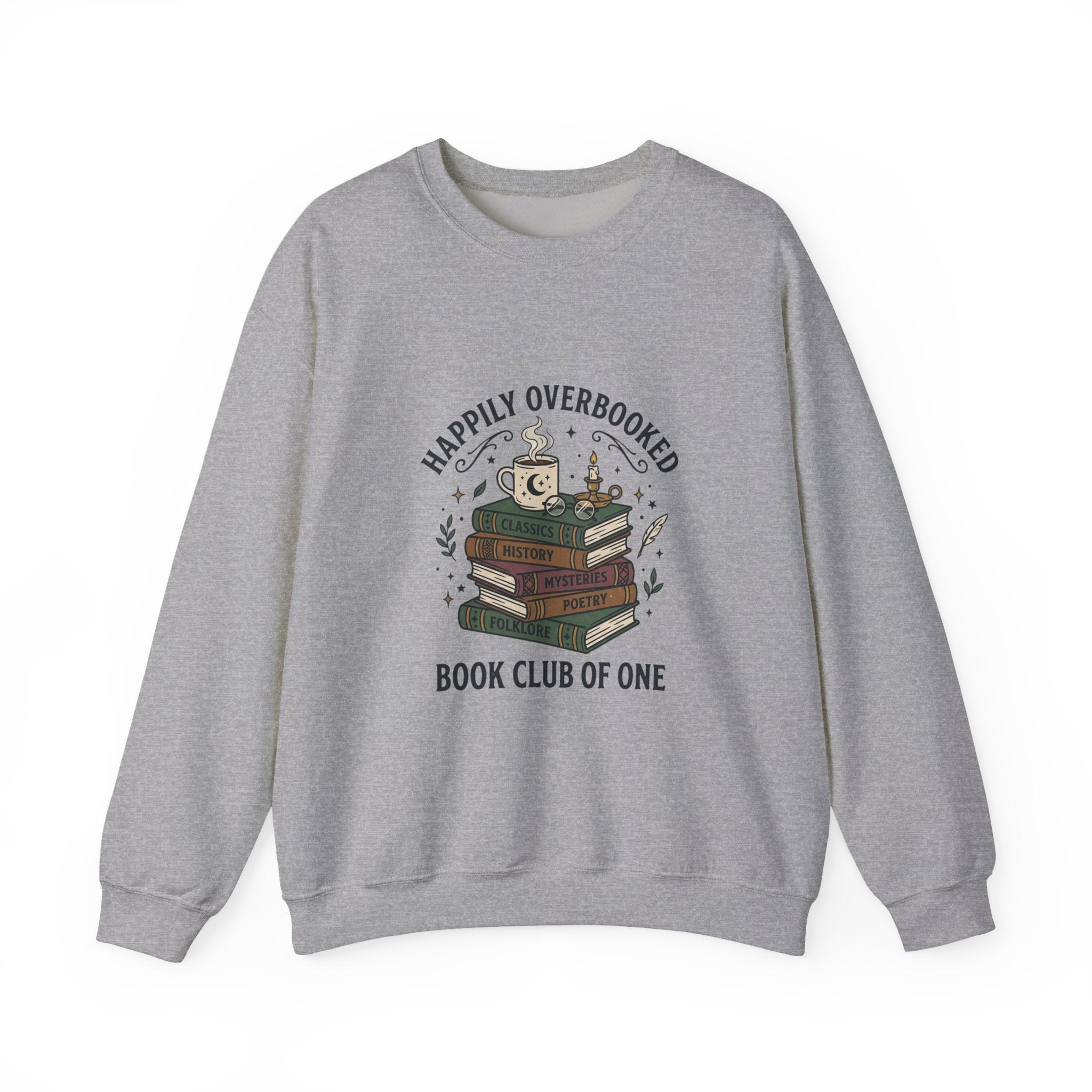 Happily Overbooked 'Book Club of One' Sweatshirt | book lover, cozy reader