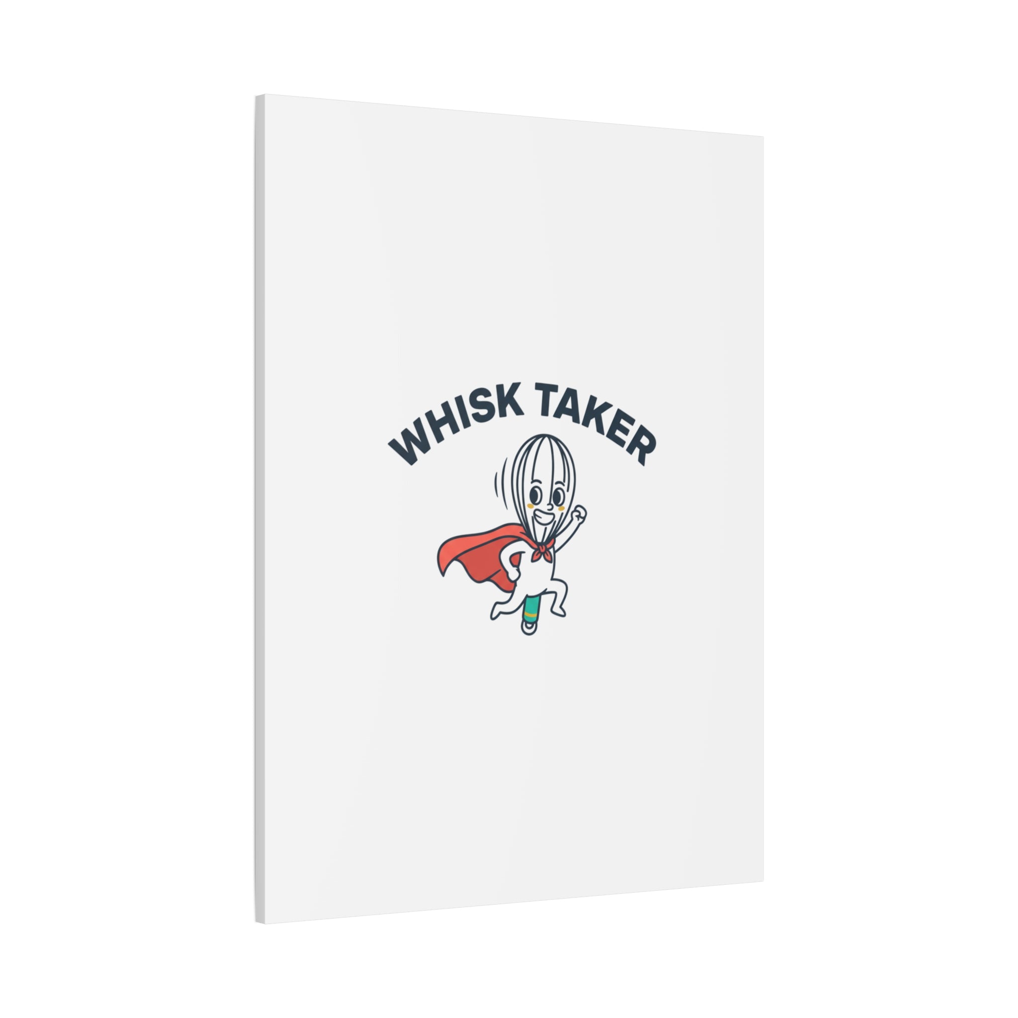 Whisk Taker Canvas, Stretched | Kitchen Pun Minimalism, cooking humor