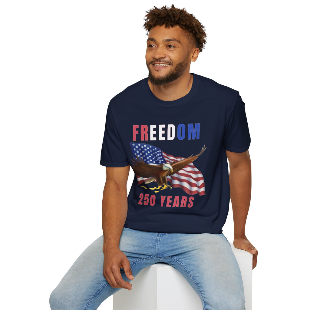 Freedom Eagle 250 Years T-Shirt | American Flag Patriotic Tee