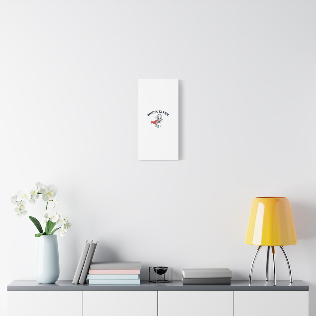 Whisk Taker Canvas, Stretched | Kitchen Pun Minimalism, cooking humor