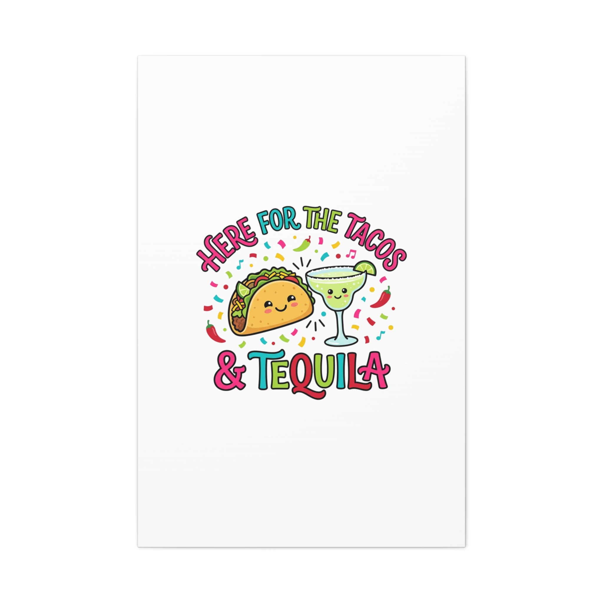 Here for the Tacos & Tequila Canvas | Cinco de Mayo fiesta decor