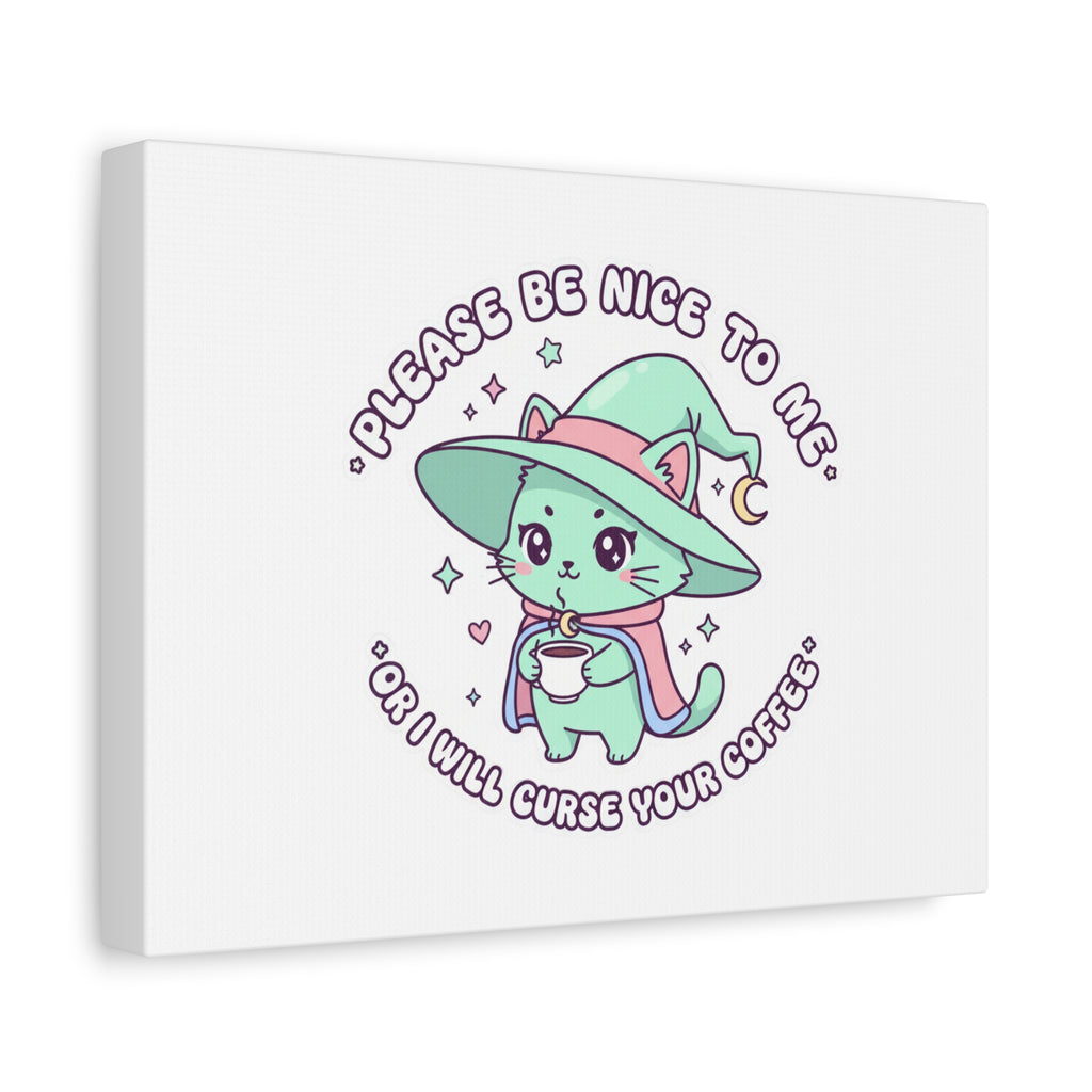 Please Be Nice To Me Canvas | Soft Threat kawaii menacing art
