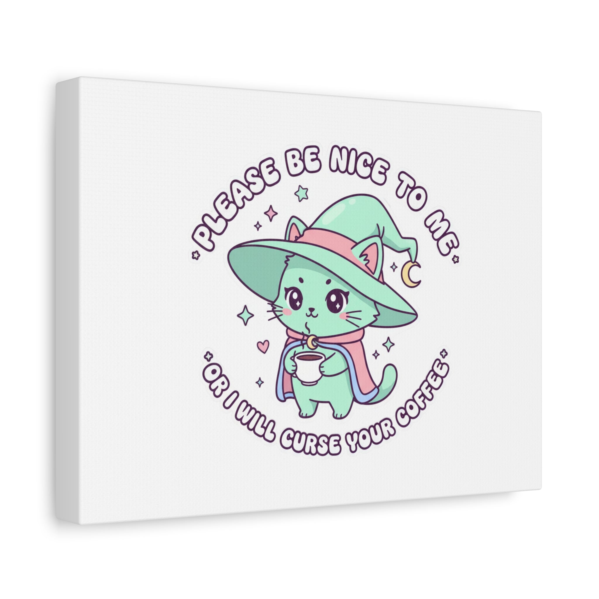 Please Be Nice To Me Canvas | Soft Threat kawaii menacing art