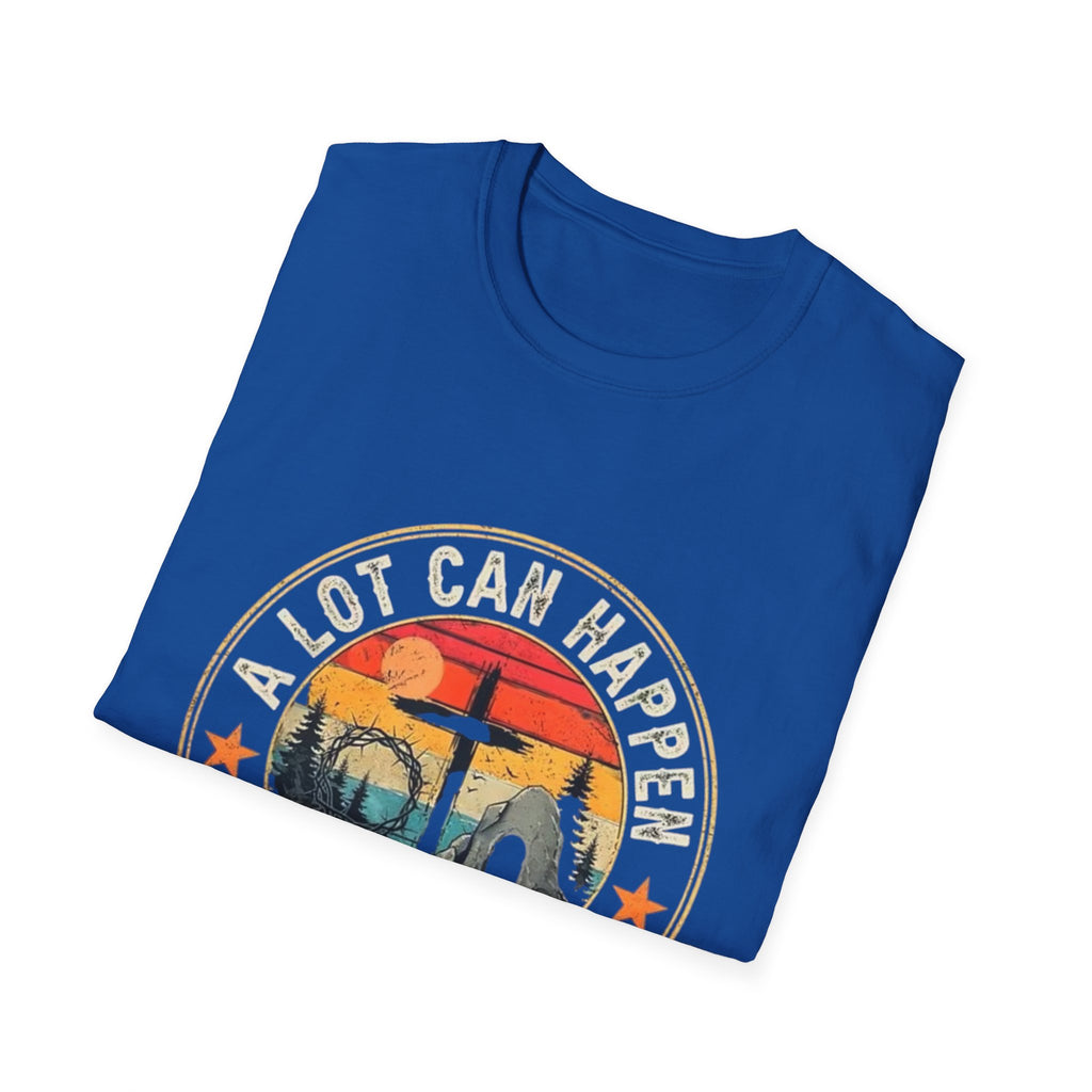 Christian T-Shirt — "A Lot Can Happen In Three Days" Vintage Resurrection Tee