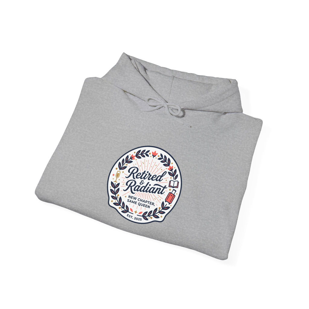 Retired & Radiant Hoodie | retirement gifts for women, personalized retirement gifts