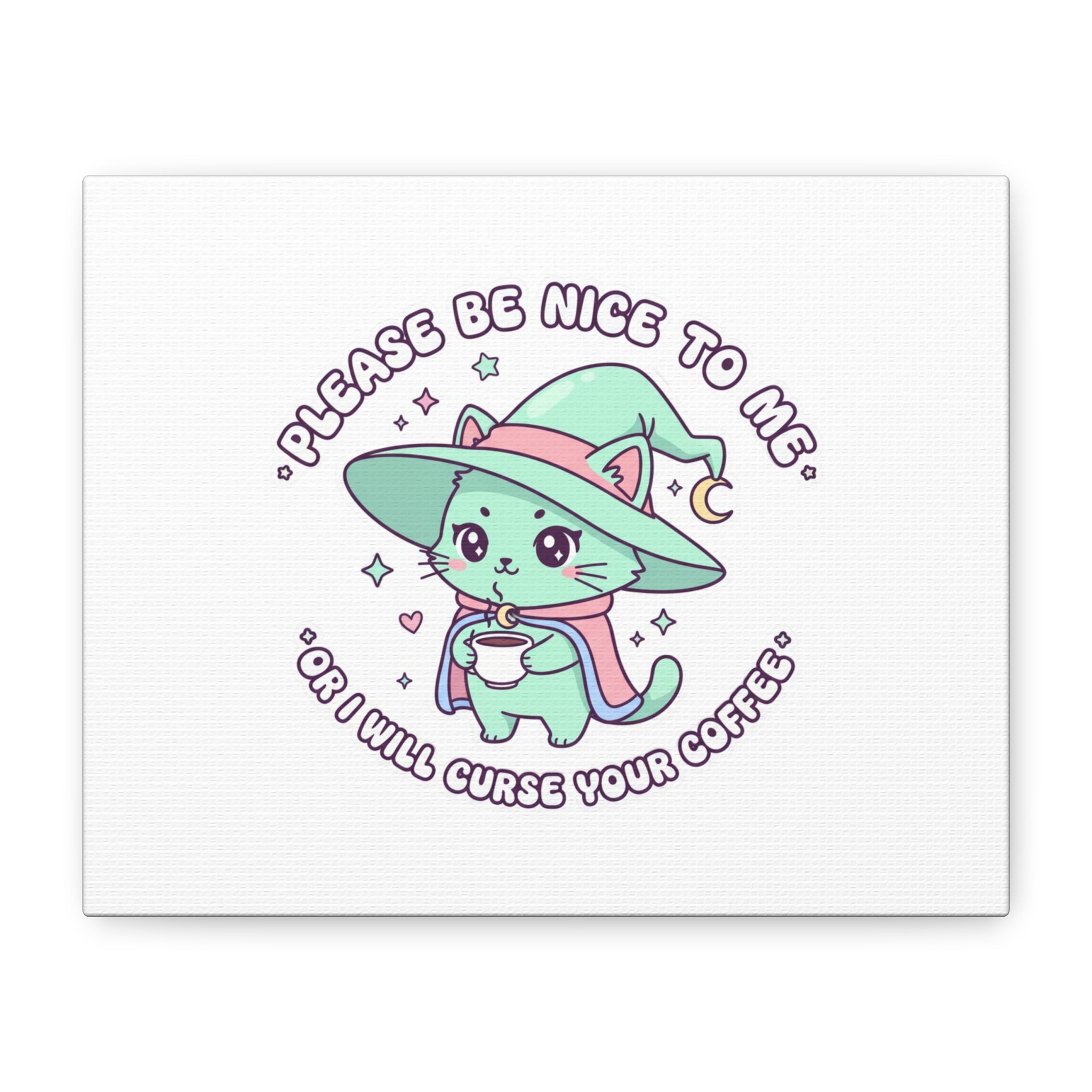Please Be Nice To Me Canvas | Soft Threat kawaii menacing art