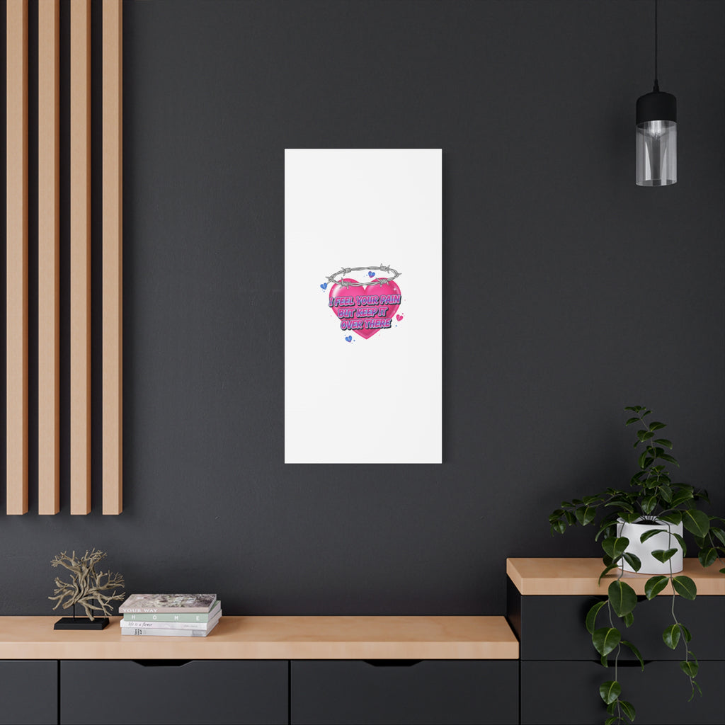 Snarky Neon Heart Airbrush Canvas | Softcore Hater, Y2K nostalgia