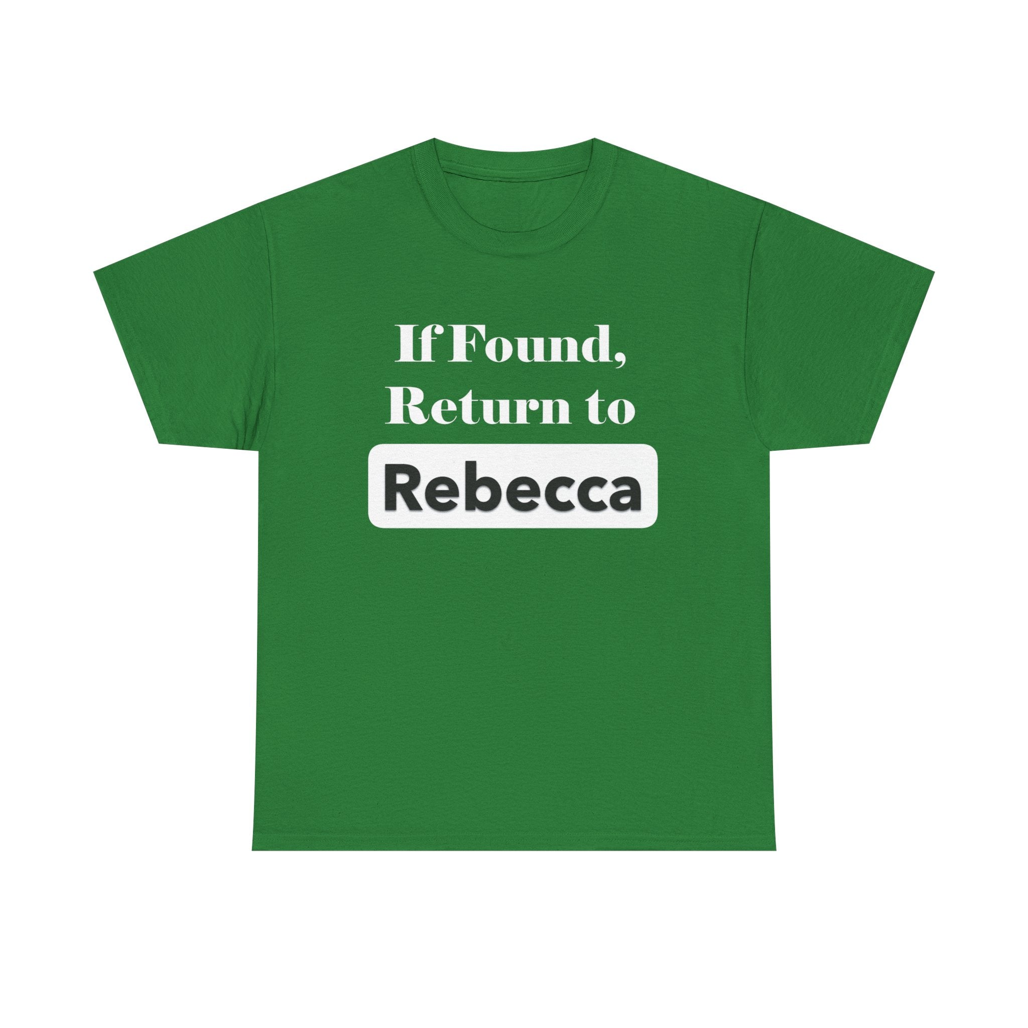 Rebecca Name Tee — Personalized Minimalist White T‑Shirt