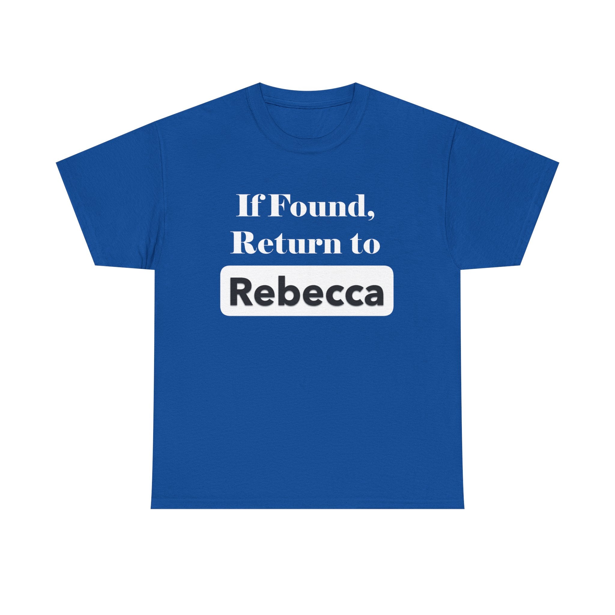 Rebecca Name Tee — Personalized Minimalist White T‑Shirt