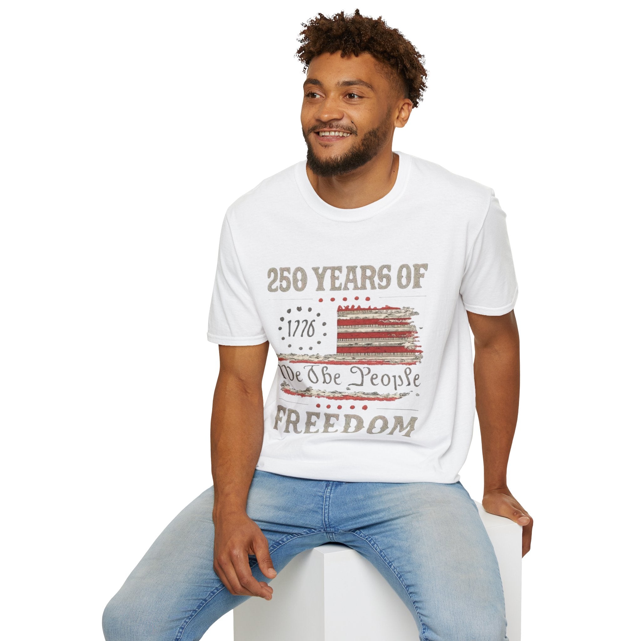 Freedom 250th Anniversary T-Shirt – "250 Years of Freedom" 1776 We the People Patriotic Tee