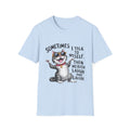 Funny Cat T-Shirt — "Sometimes I Talk To Myself, Then We Both Laugh" Graphic Tee