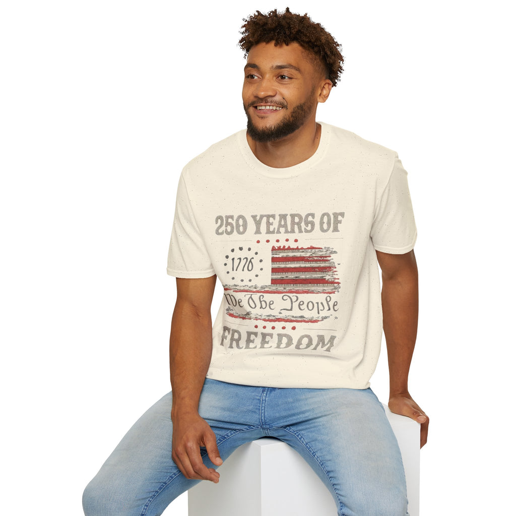 Freedom 250th Anniversary T-Shirt – "250 Years of Freedom" 1776 We the People Patriotic Tee