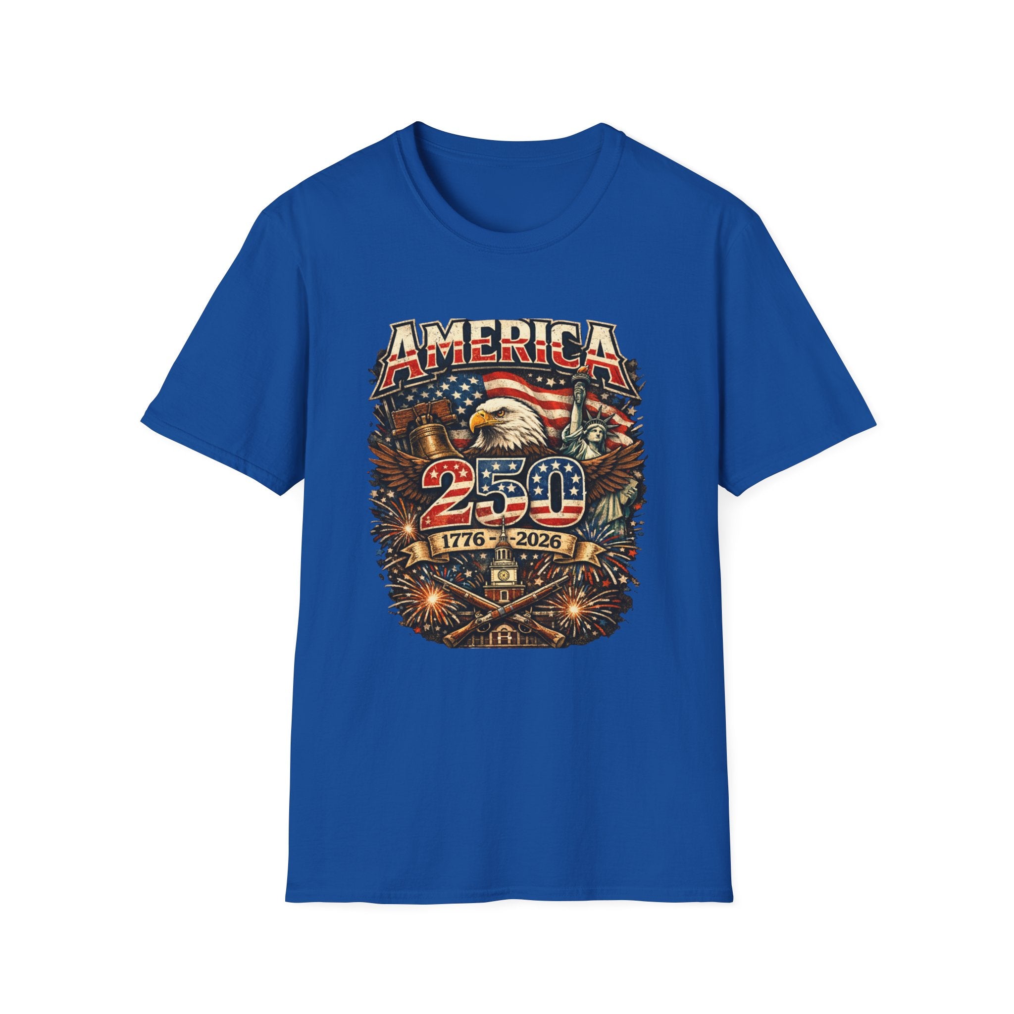America 250 Eagle Flag T-Shirt — 1776–2026 Patriotic Anniversary Tee