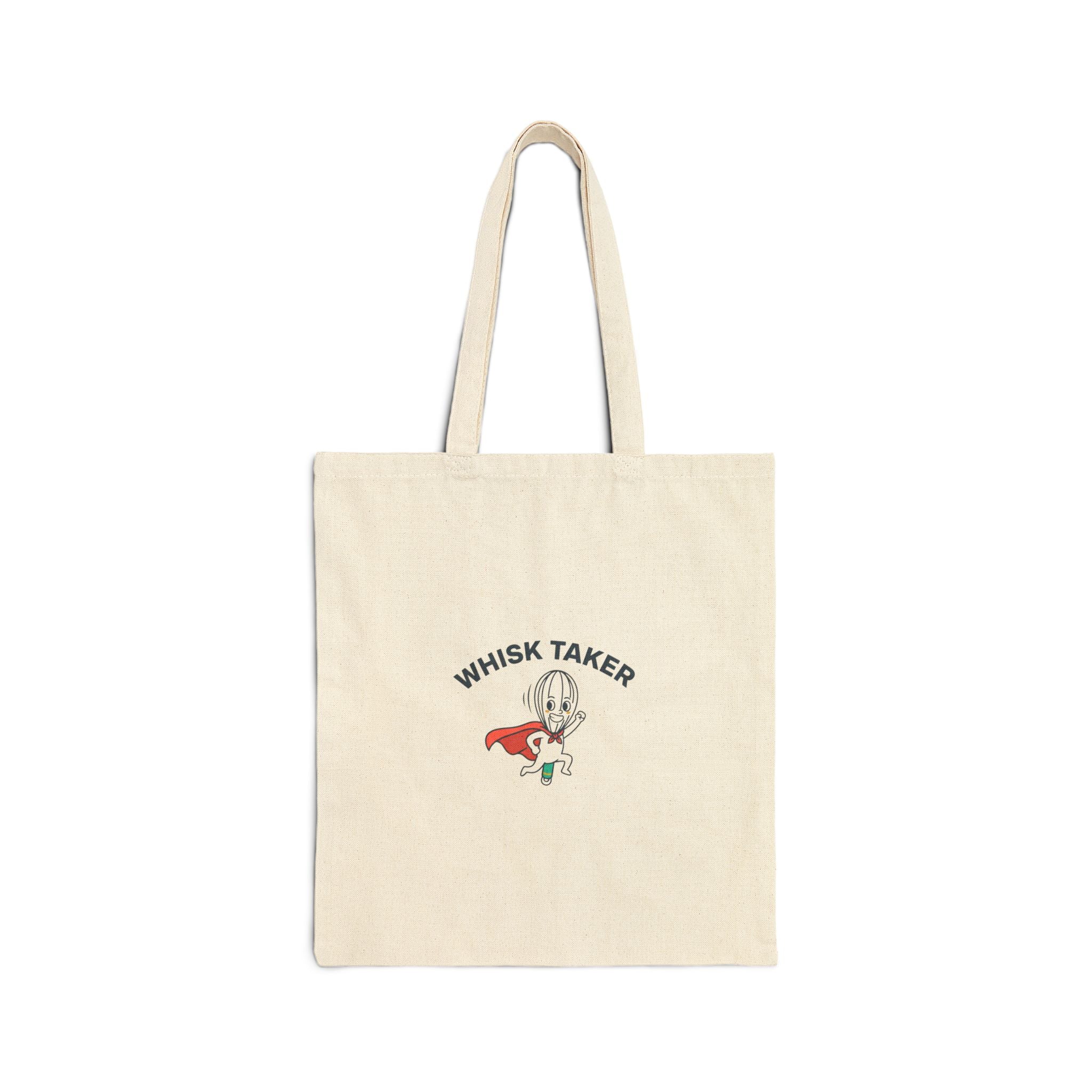 Whisk Taker Tote, kitchen pun minimalism, cooking humor canvas