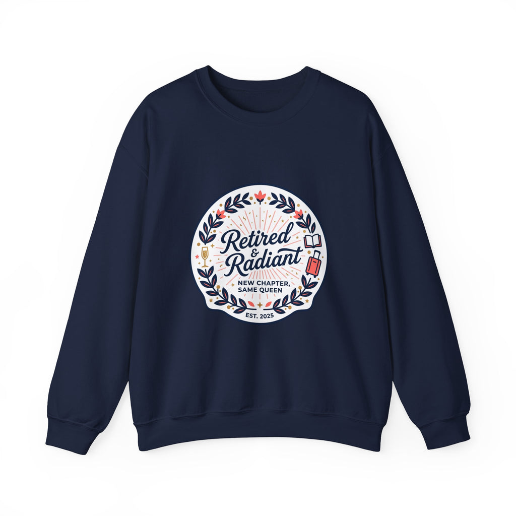 Retired & Radiant Crewneck Sweatshirt, retirement gifts for women | personalized retired 2026