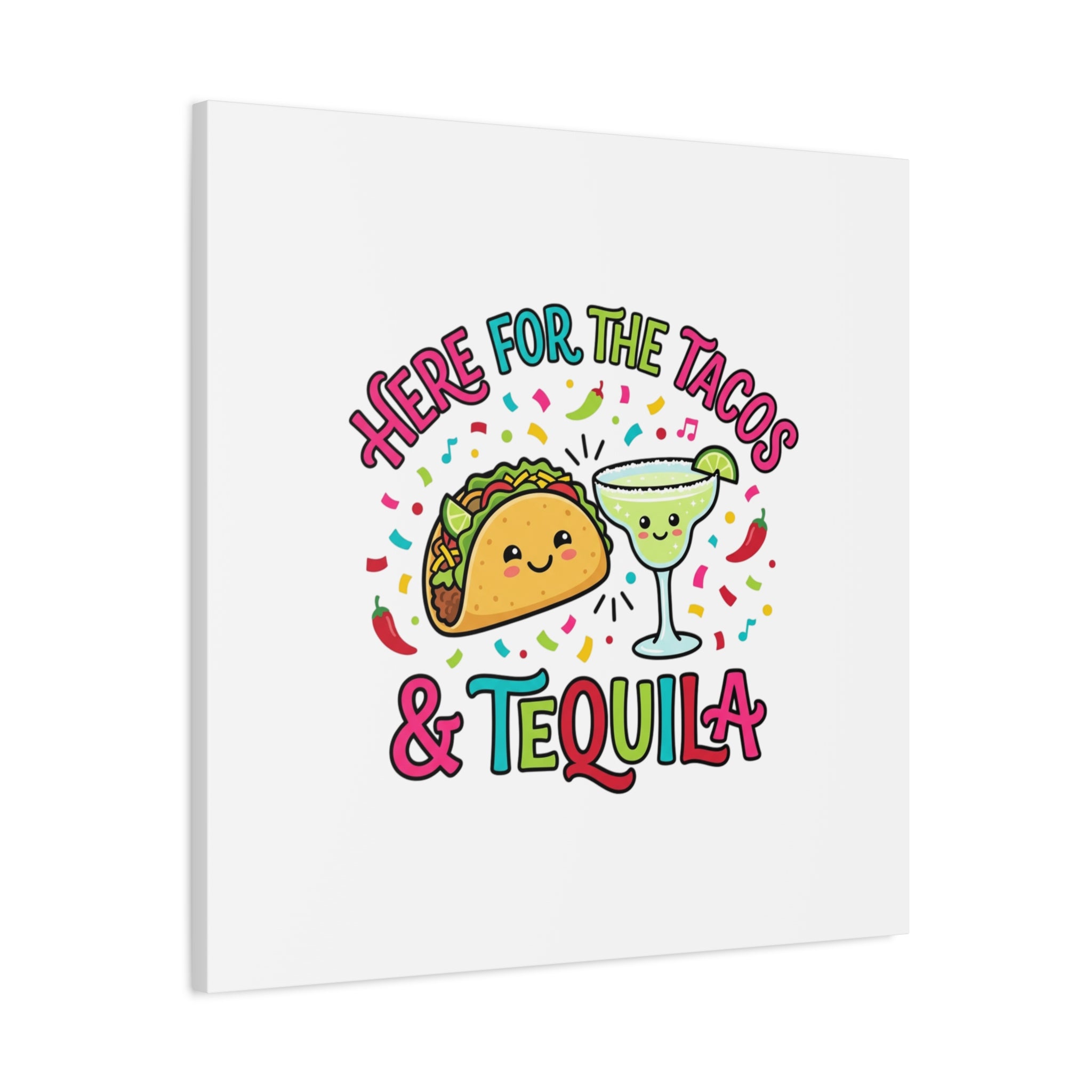 Here for the Tacos & Tequila Canvas | Cinco de Mayo fiesta decor