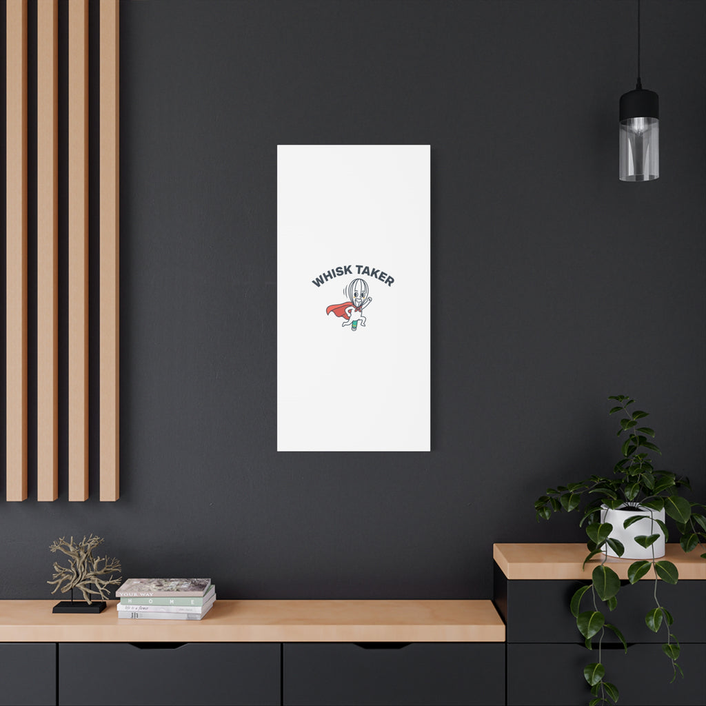 Whisk Taker Canvas, Stretched | Kitchen Pun Minimalism, cooking humor