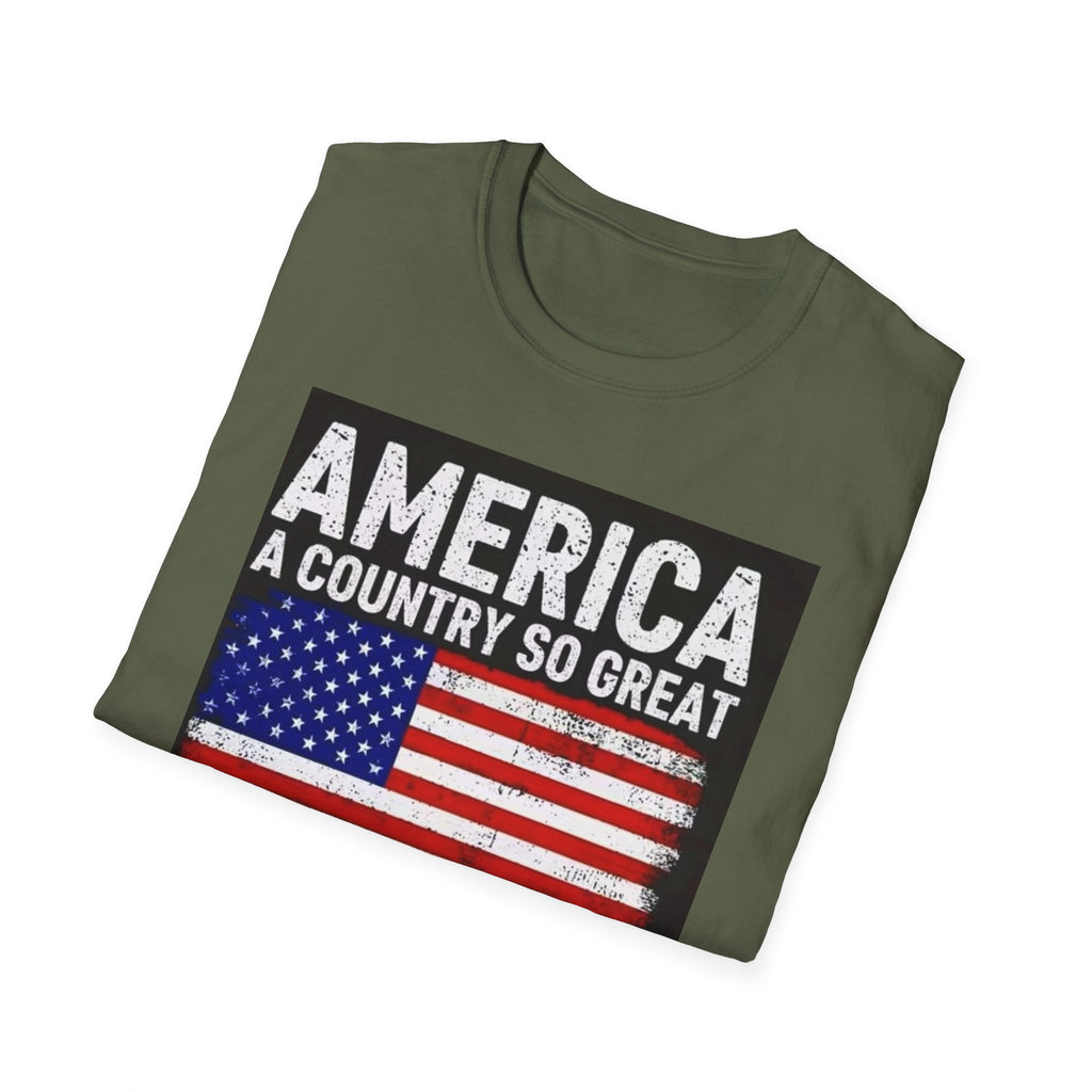 America Flag T-Shirt - "America: A Country So Great Even Its Haters Won't Leave" Patriotic Tee