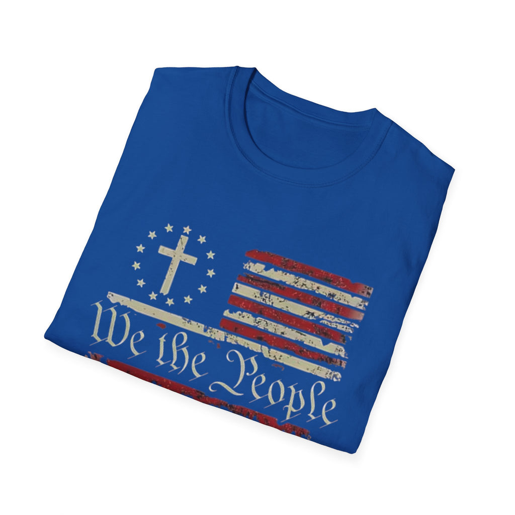 We The People Trust Jesus T-Shirt — Patriotic Christian Flag Tee