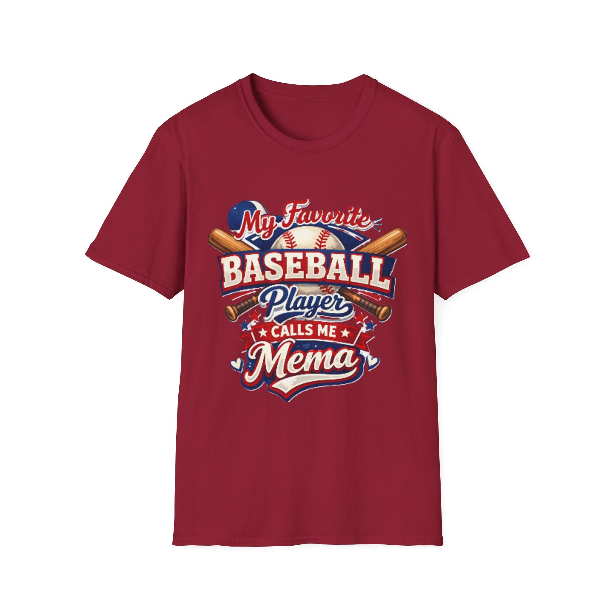 Baseball Mama T-Shirt — “My Favorite Baseball Player Calls Me Mama” Graphic Shirt
