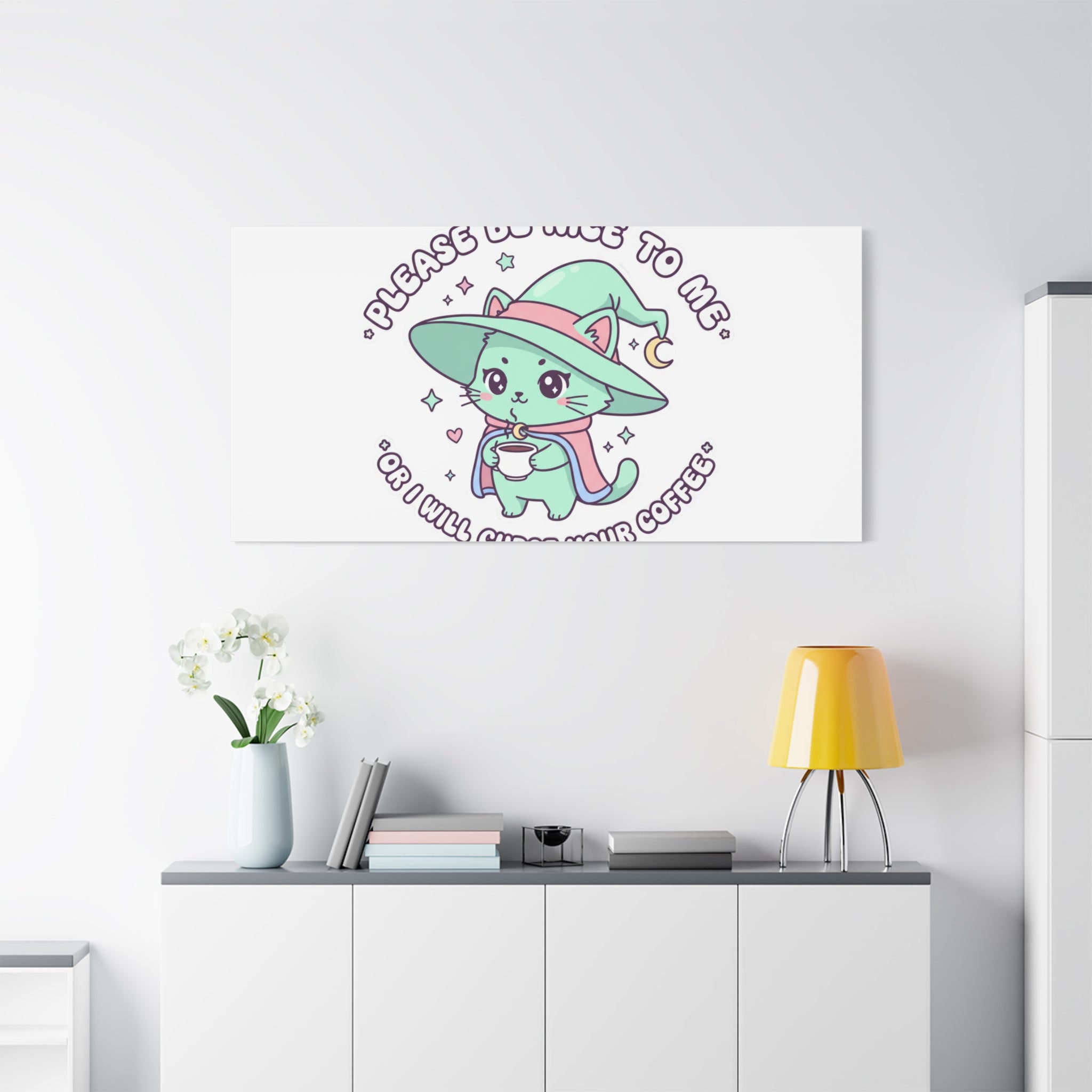 Please Be Nice To Me Canvas | Soft Threat kawaii menacing art