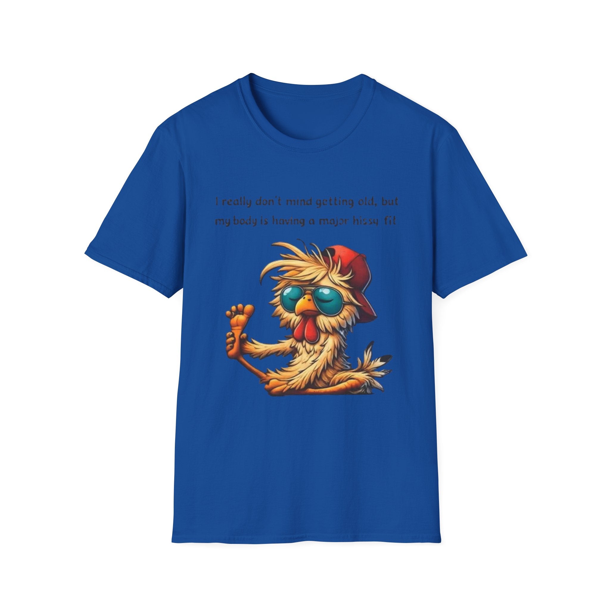 Funny Retirement T-Shirt — "I Really Don't Mind Getting Old, My Body Is Having a Major Hissy Fit"