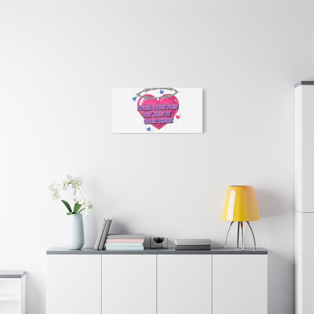 Snarky Neon Heart Airbrush Canvas | Softcore Hater, Y2K nostalgia