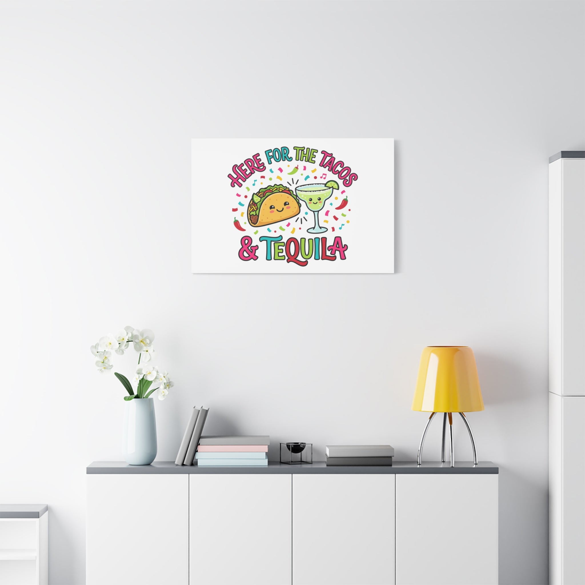 Here for the Tacos & Tequila Canvas | Cinco de Mayo fiesta decor