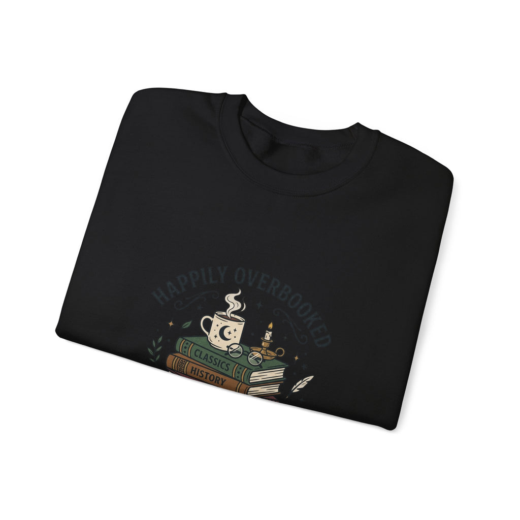 Happily Overbooked 'Book Club of One' Sweatshirt | book lover, cozy reader