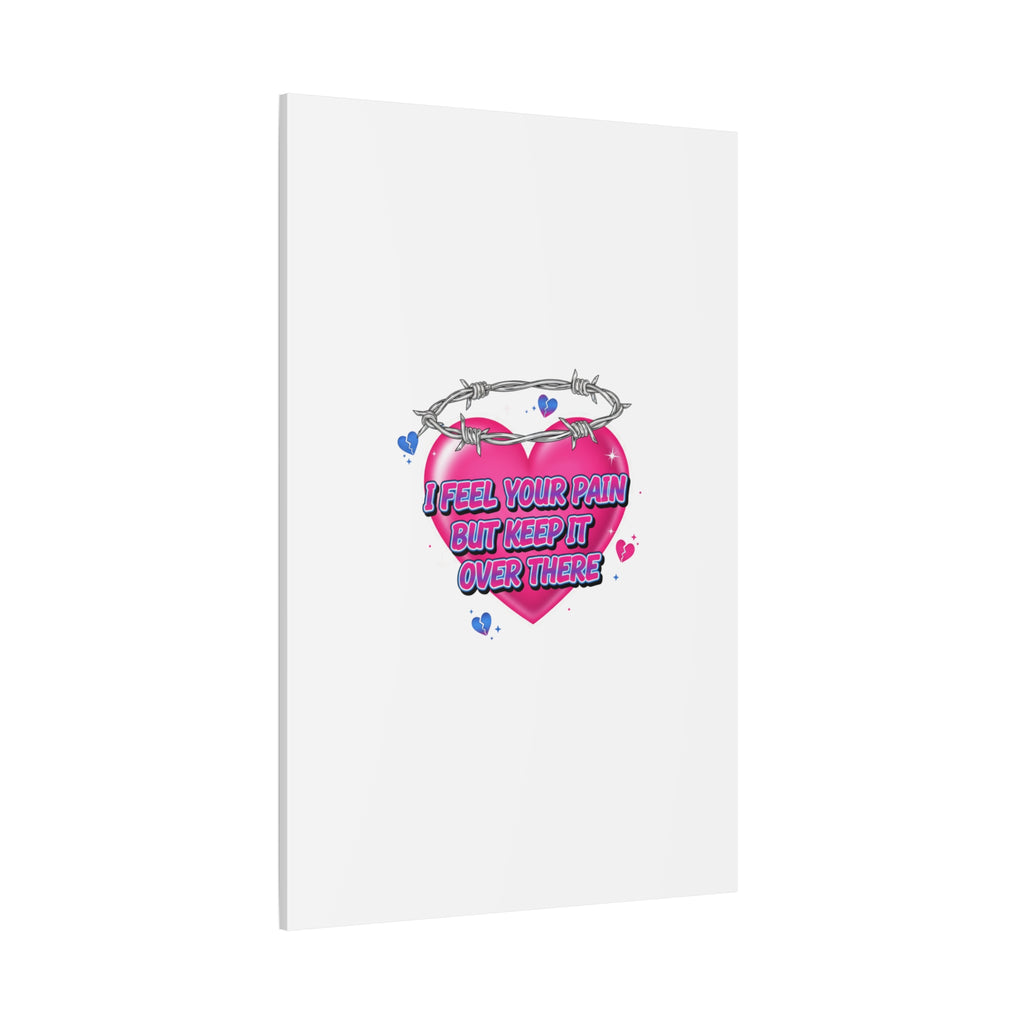 Snarky Neon Heart Airbrush Canvas | Softcore Hater, Y2K nostalgia