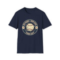 Baseball Tee — “Hit Hard • Run Fast • Turn Left” Vintage Softball Graphic Shirt