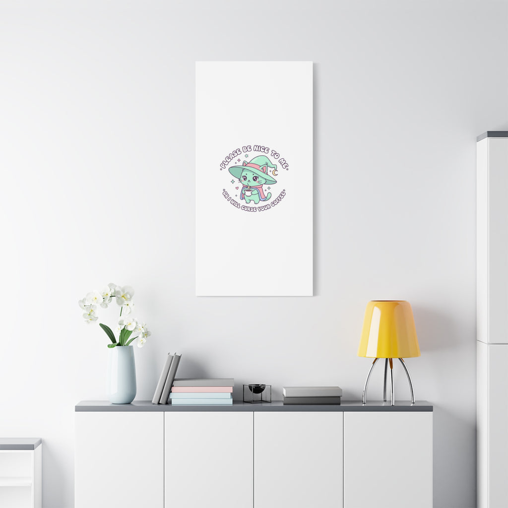 Please Be Nice To Me Canvas | Soft Threat kawaii menacing art