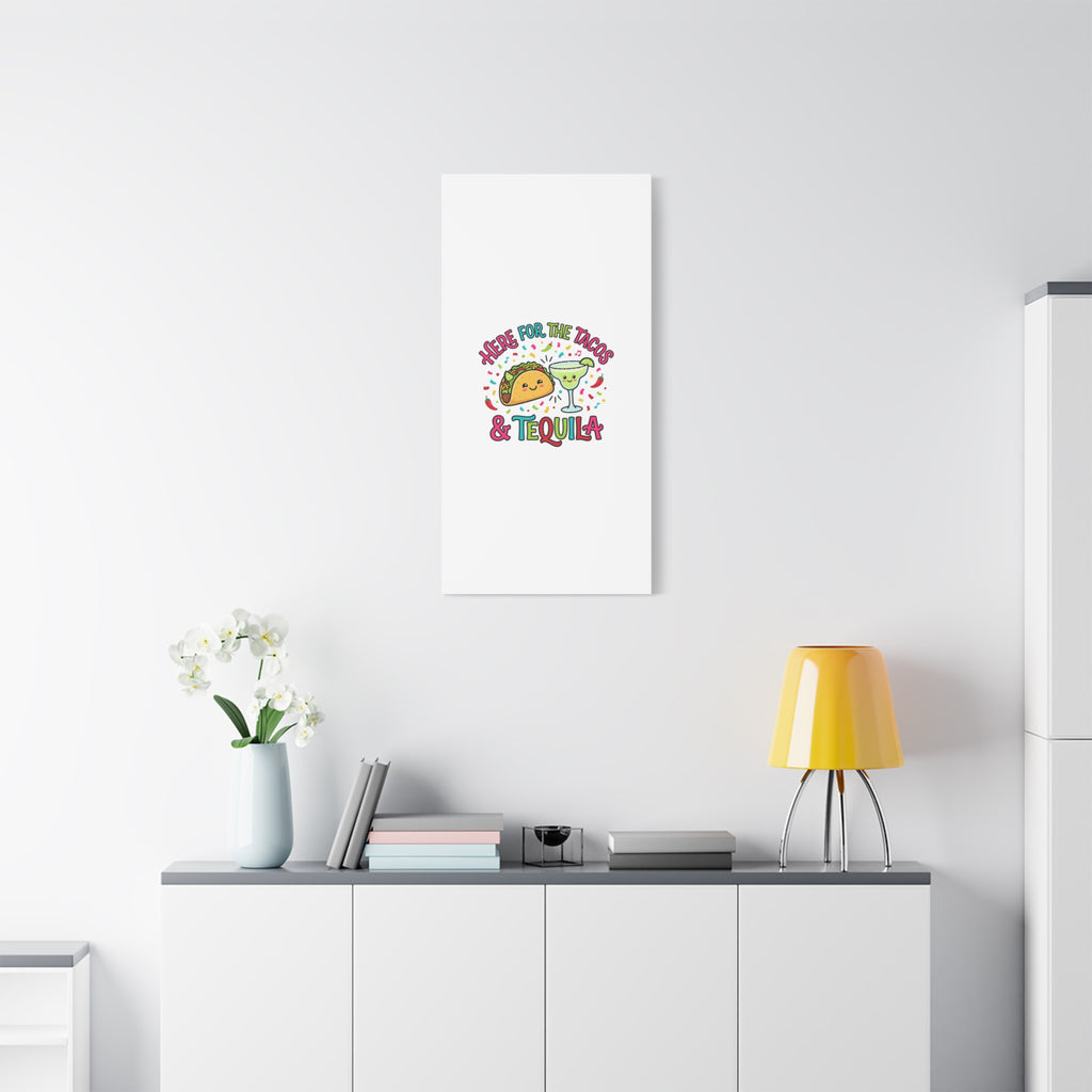 Here for the Tacos & Tequila Canvas | Cinco de Mayo fiesta decor