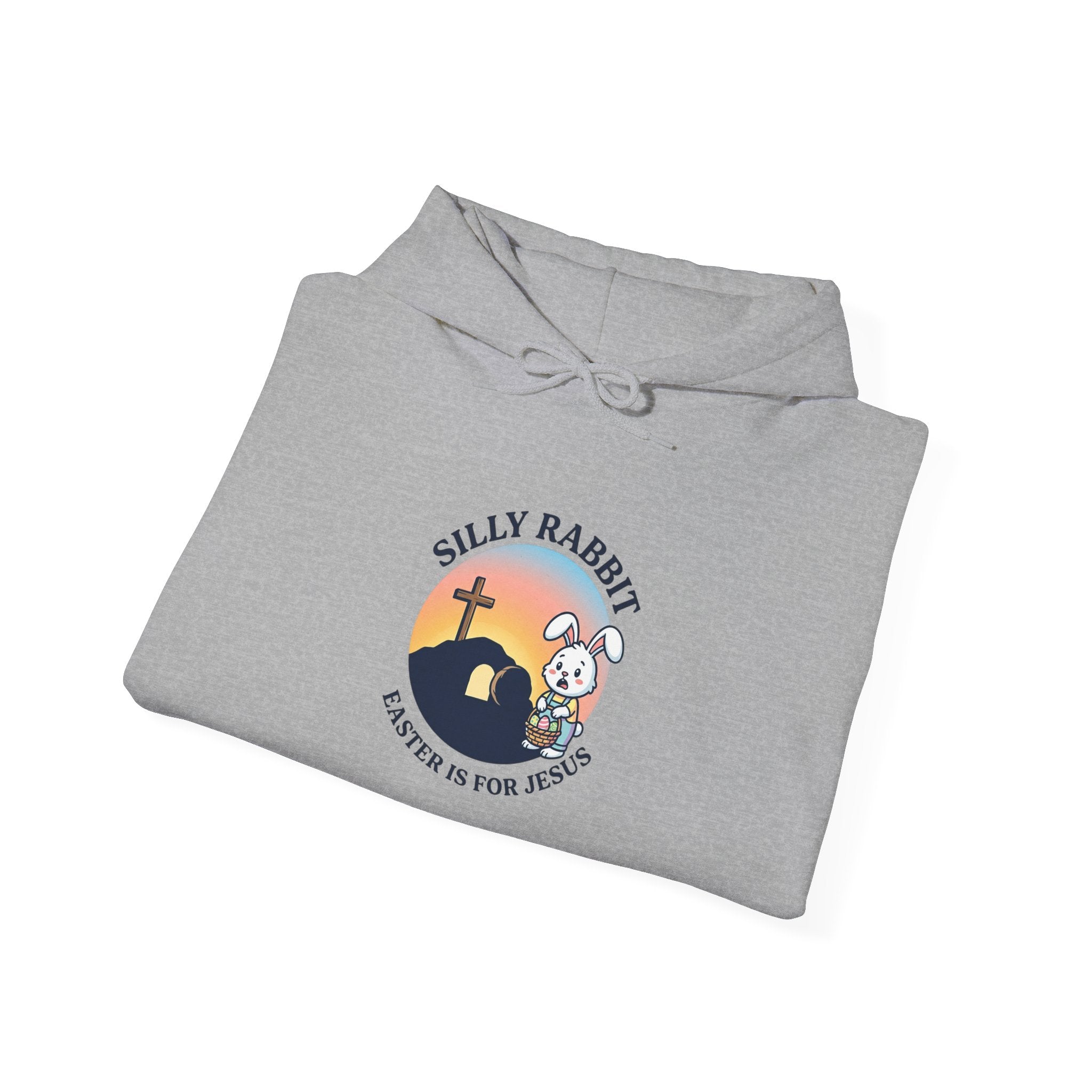 He Is Risen Bunny Hoodie | Christian Easter shirt, faith-based humor