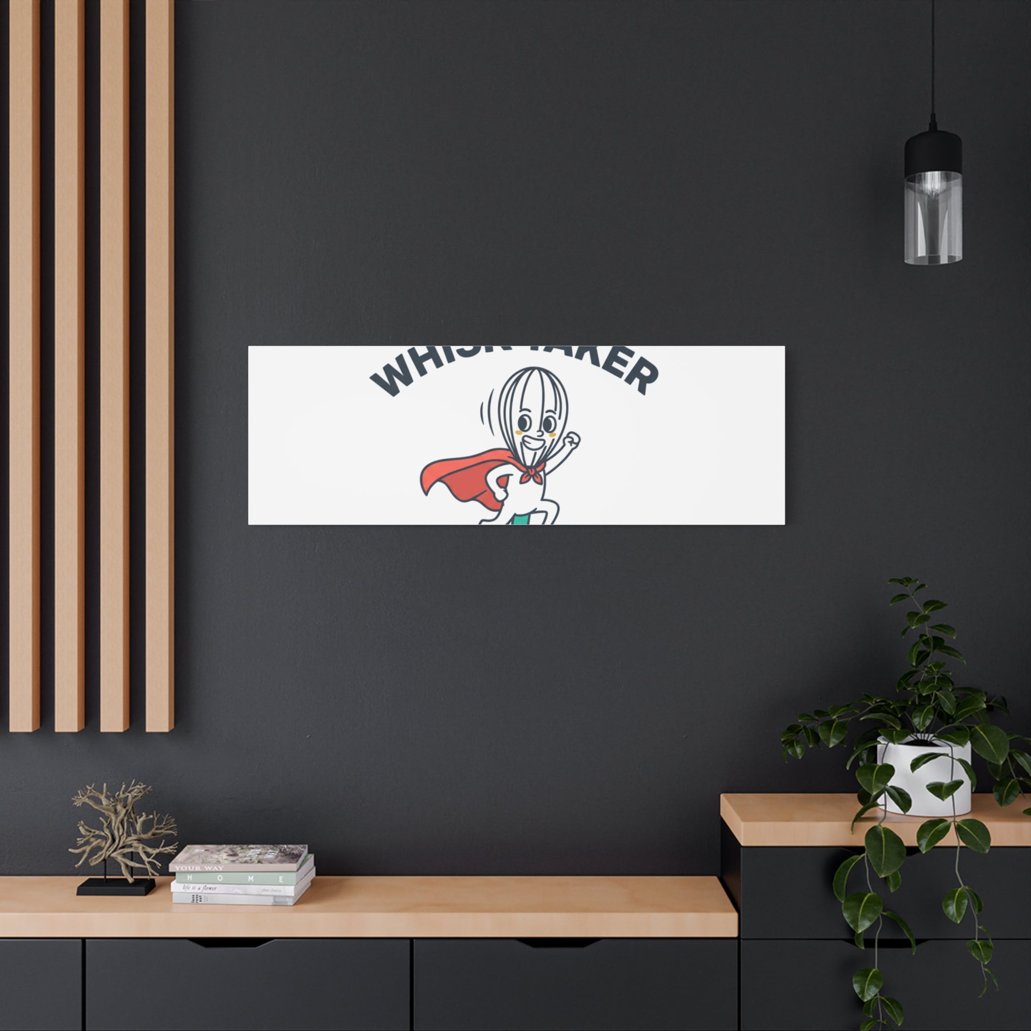 Whisk Taker Canvas, Stretched | Kitchen Pun Minimalism, cooking humor