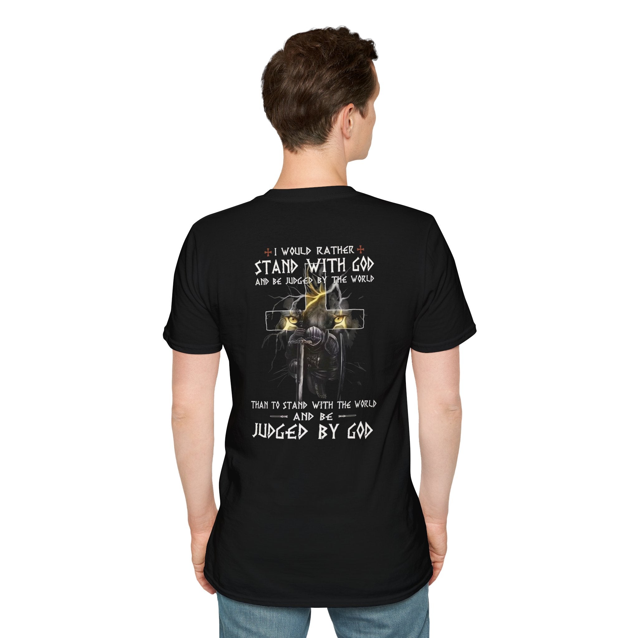 Christian Faith T-Shirt — "I Would Rather Stand With God" Graphic Tee