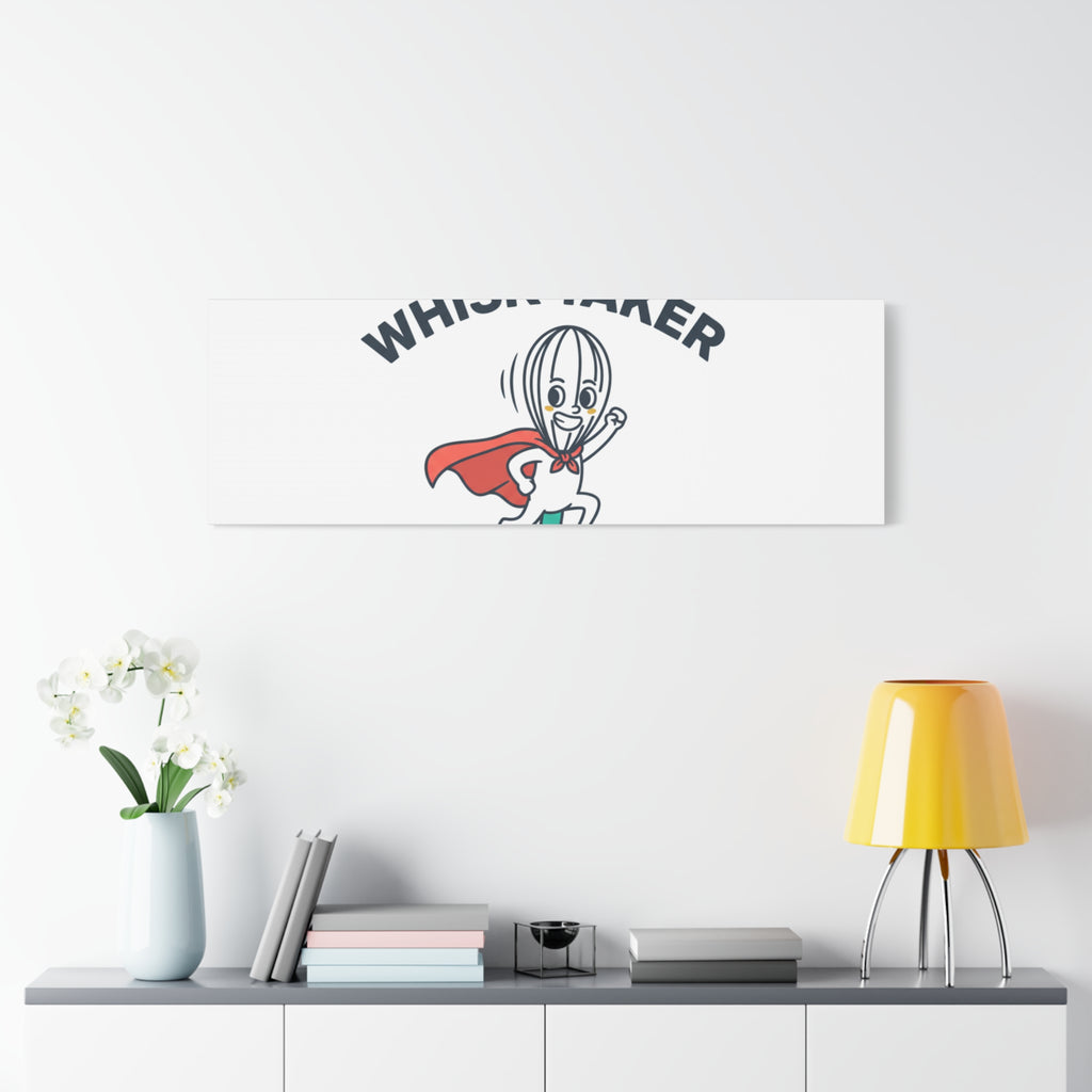 Whisk Taker Canvas, Stretched | Kitchen Pun Minimalism, cooking humor