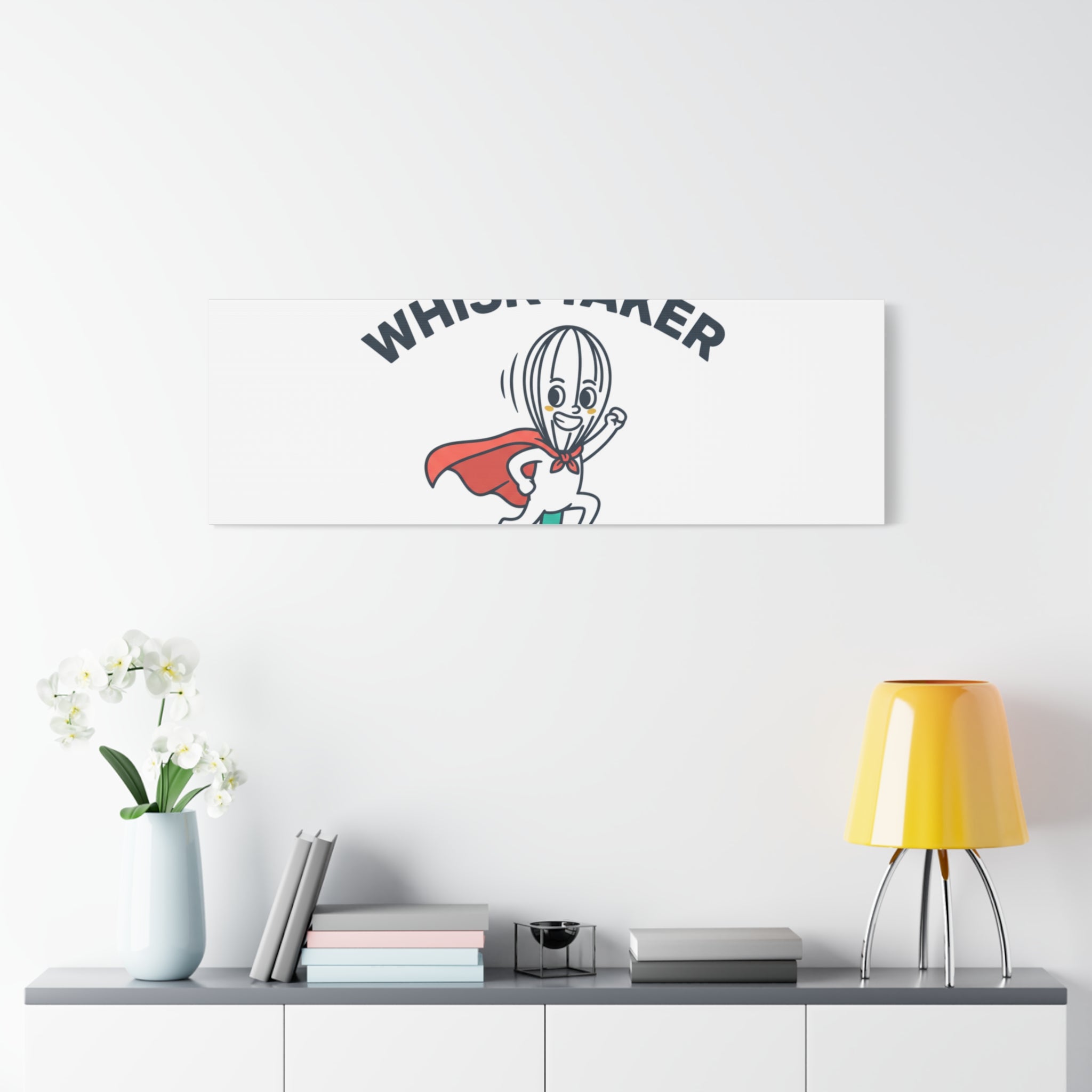 Whisk Taker Canvas, Stretched | Kitchen Pun Minimalism, cooking humor