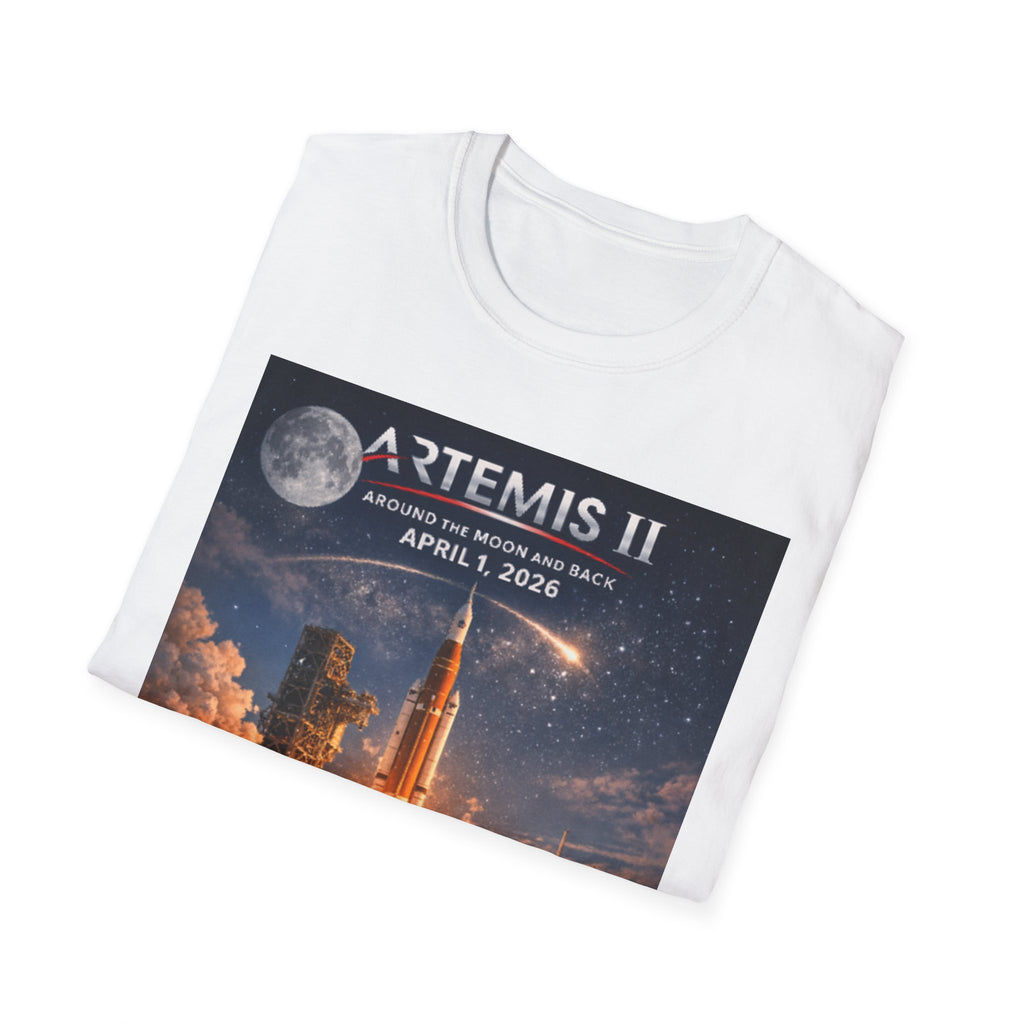 Artemis II Moon Mission T-Shirt — April 1, 2026 Rocket Launch Tee