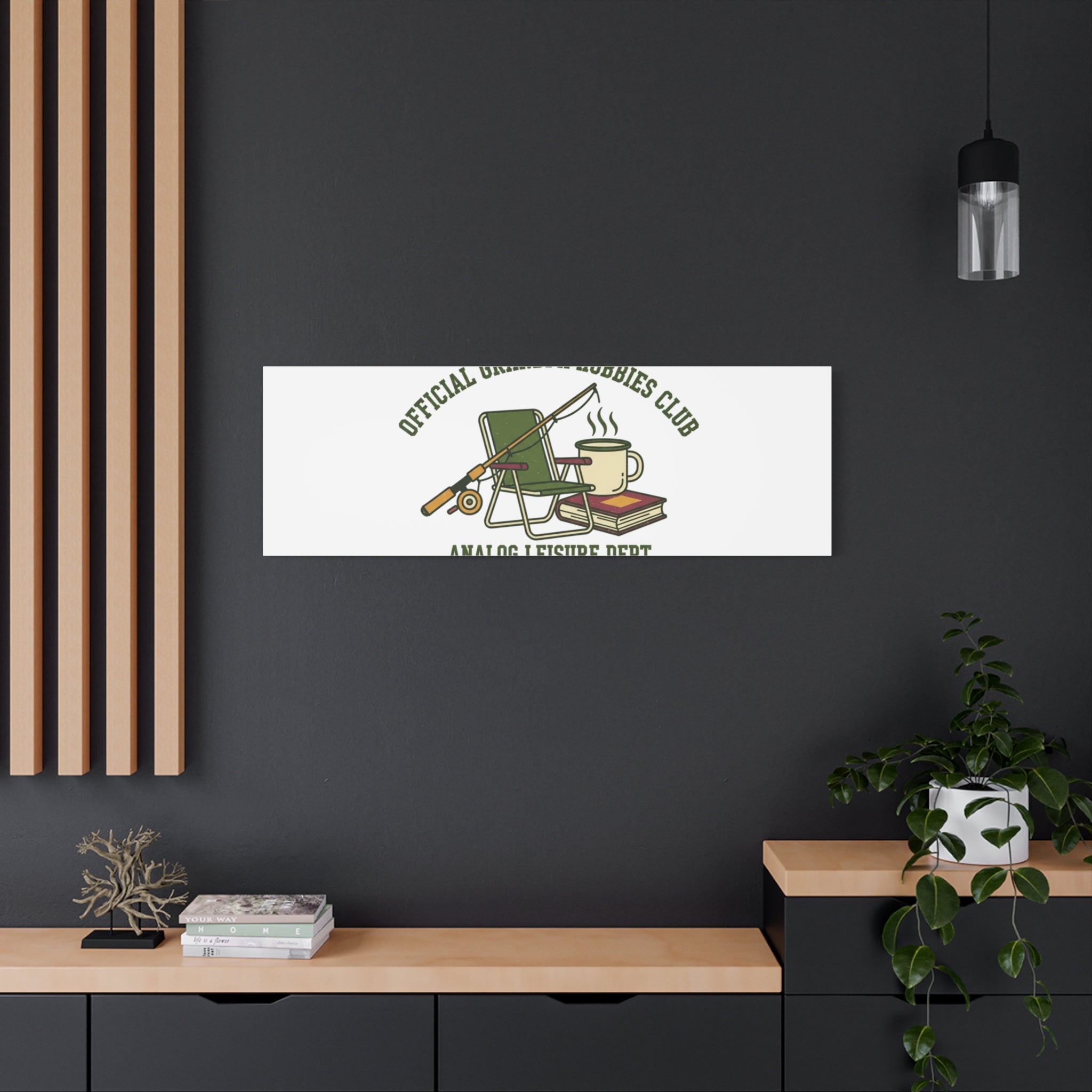 Analog Leisure Dept. Fishing Graphic Canvas | Grandpa Core, Retro Wildlife