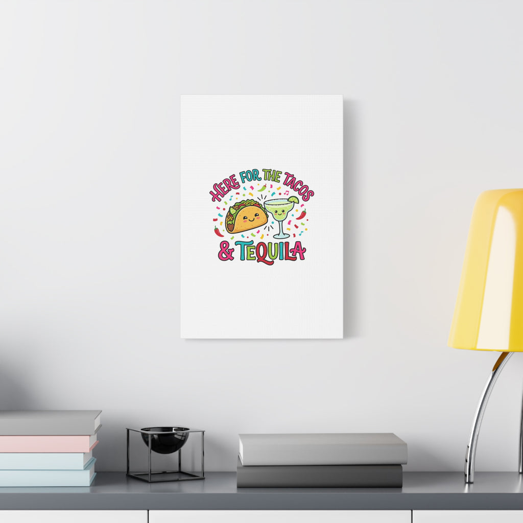 Here for the Tacos & Tequila Canvas | Cinco de Mayo fiesta decor