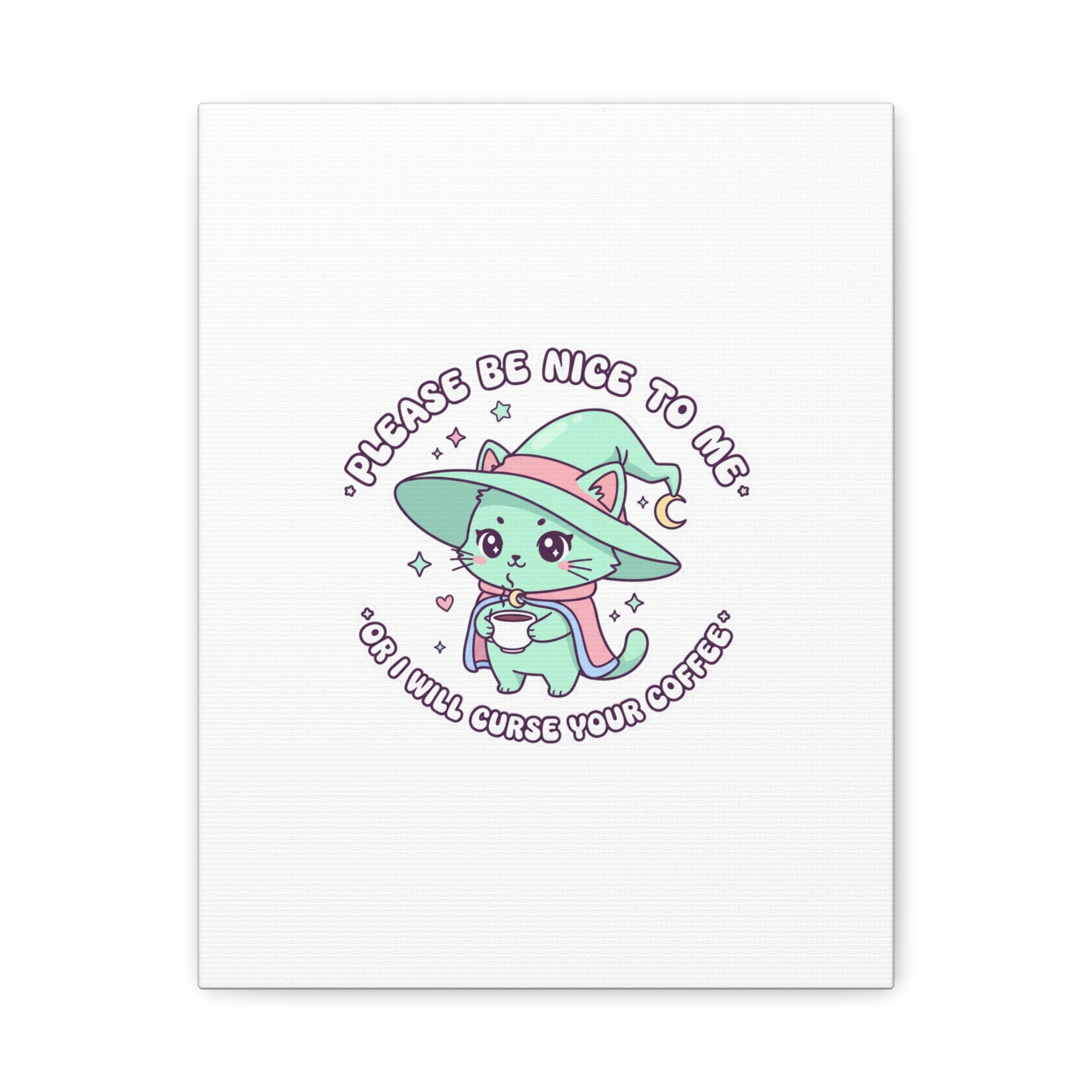 Please Be Nice To Me Canvas | Soft Threat kawaii menacing art