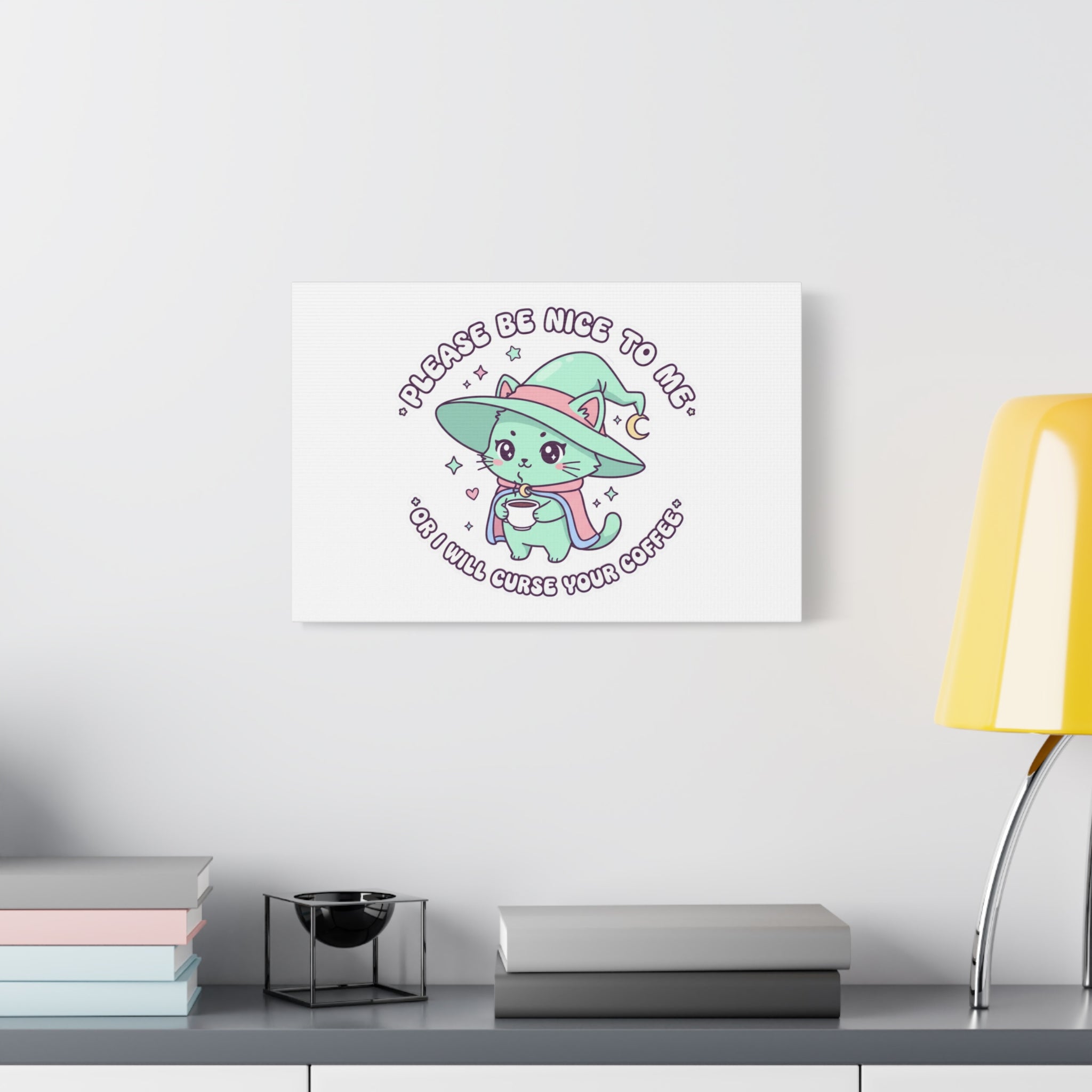 Please Be Nice To Me Canvas | Soft Threat kawaii menacing art