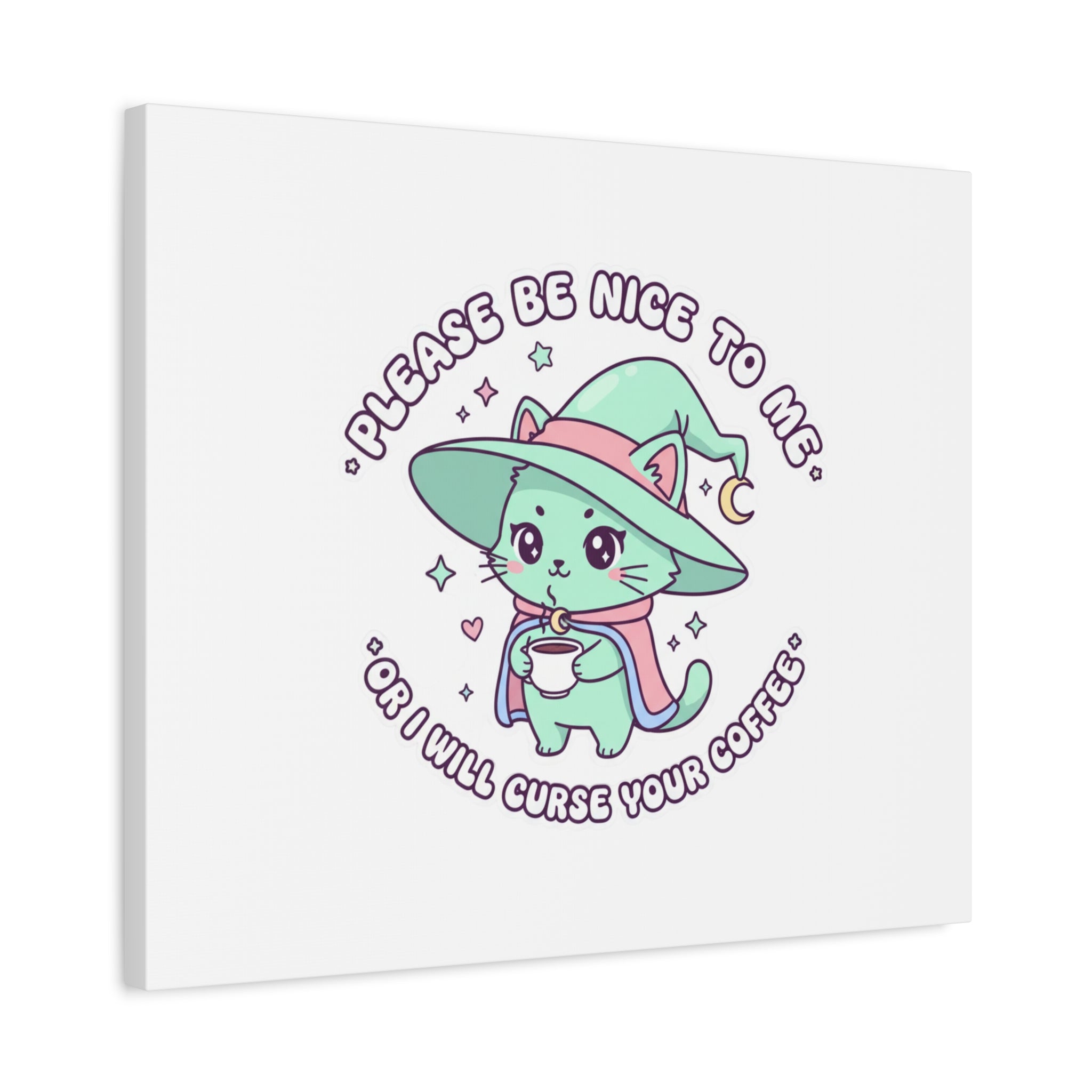 Please Be Nice To Me Canvas | Soft Threat kawaii menacing art