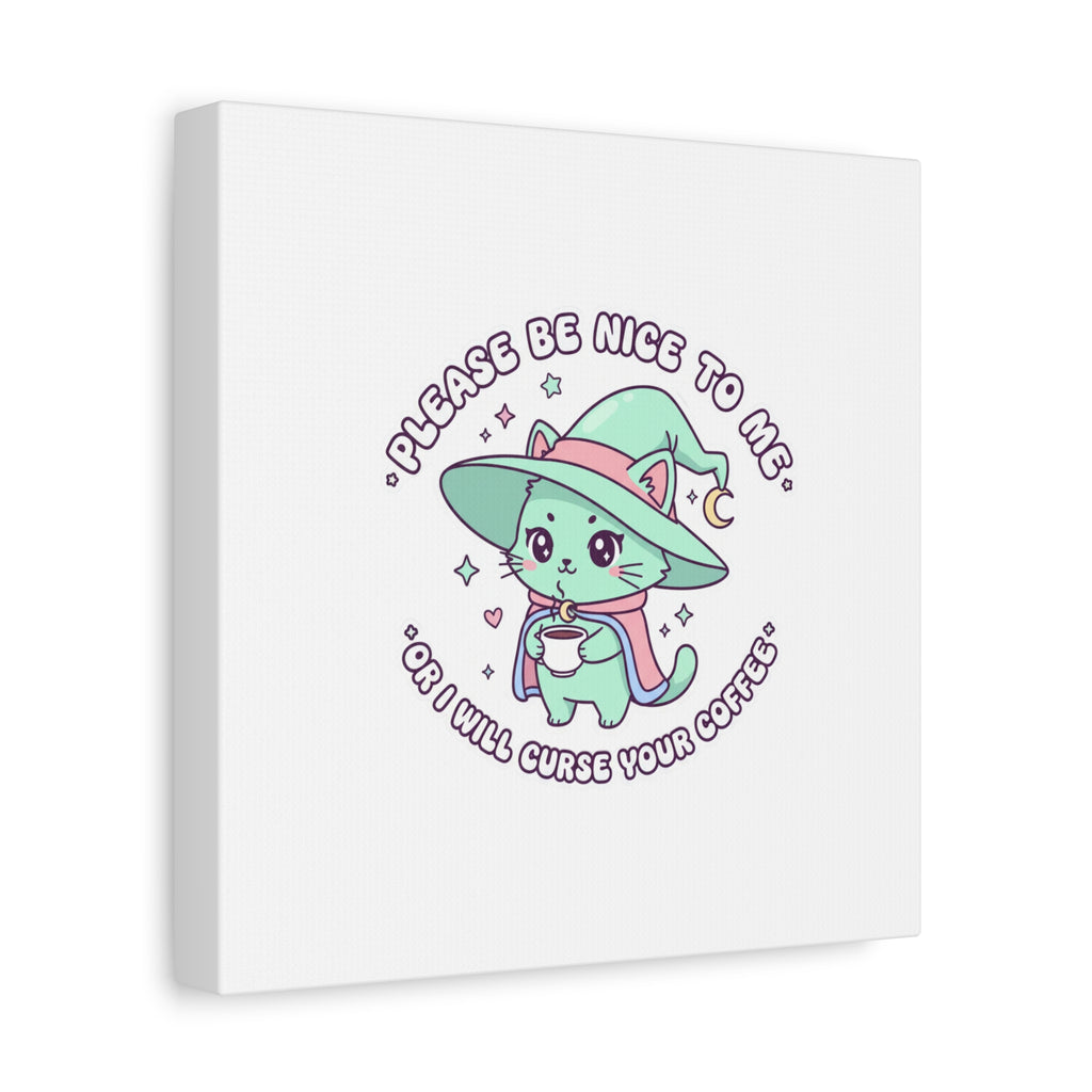Please Be Nice To Me Canvas | Soft Threat kawaii menacing art