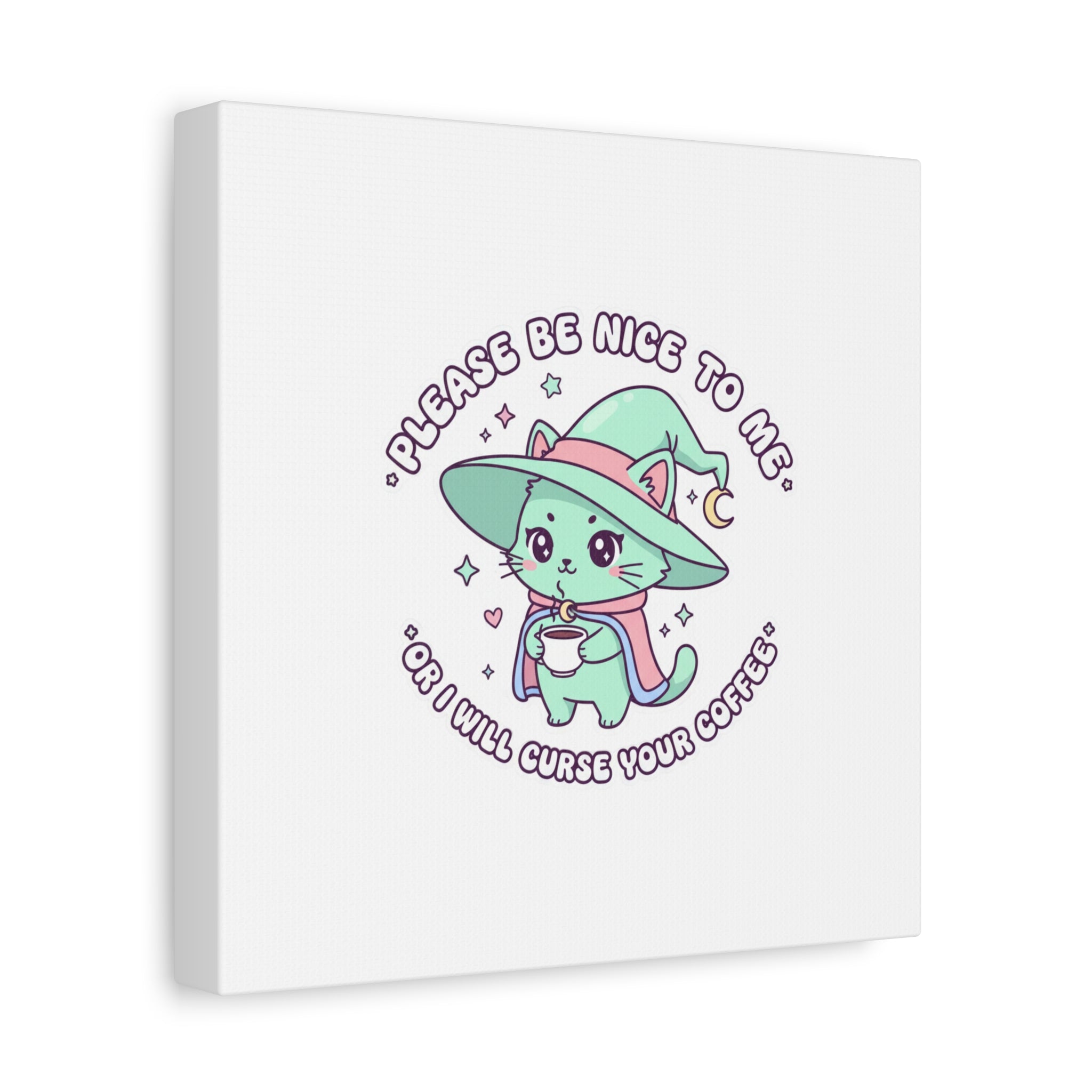 Please Be Nice To Me Canvas | Soft Threat kawaii menacing art